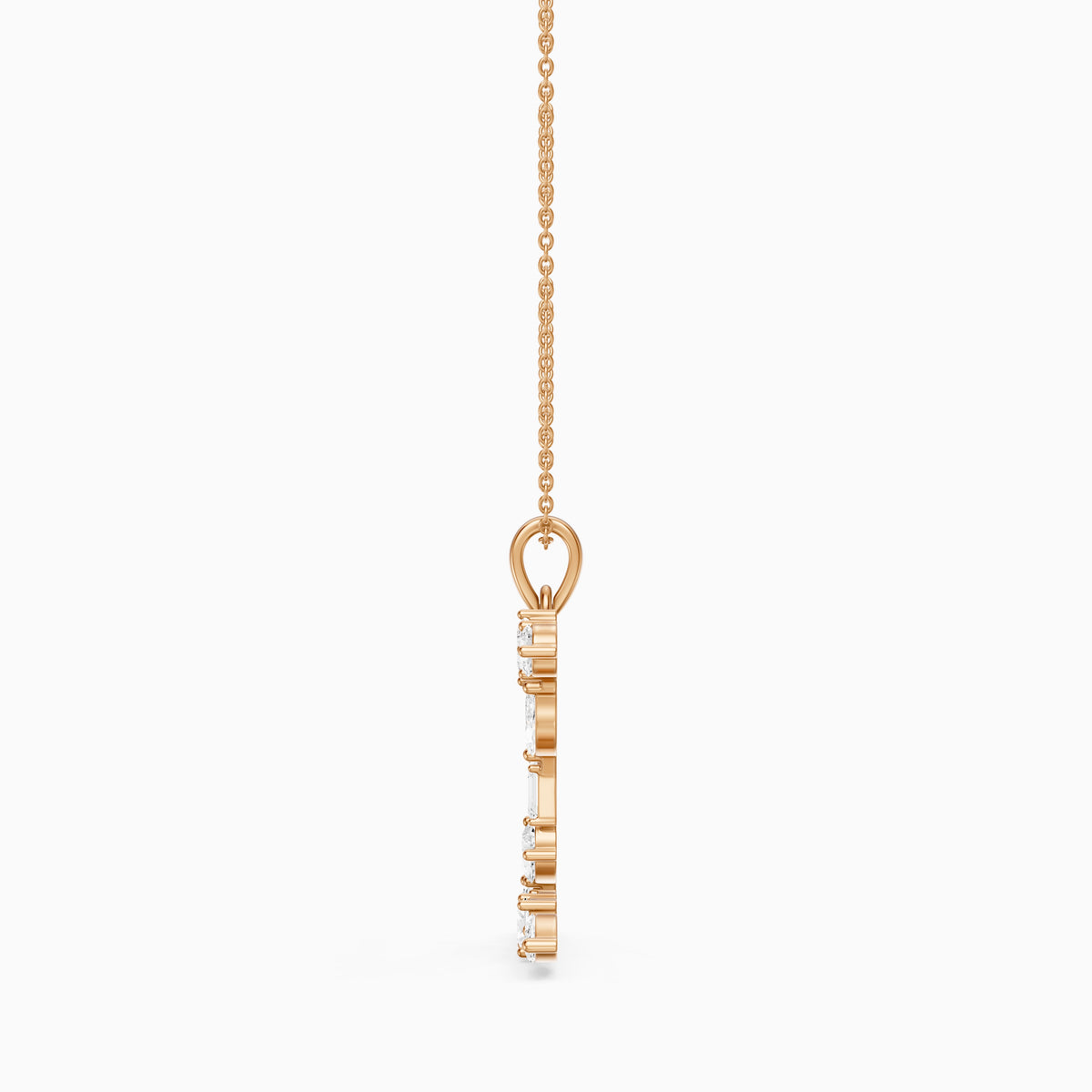 Floriane Multi Shape Lab Grown Diamond Initial Z Pendant