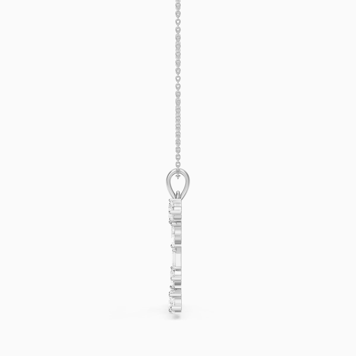 Floriane Multi Shape Lab Grown Diamond Initial Z Pendant