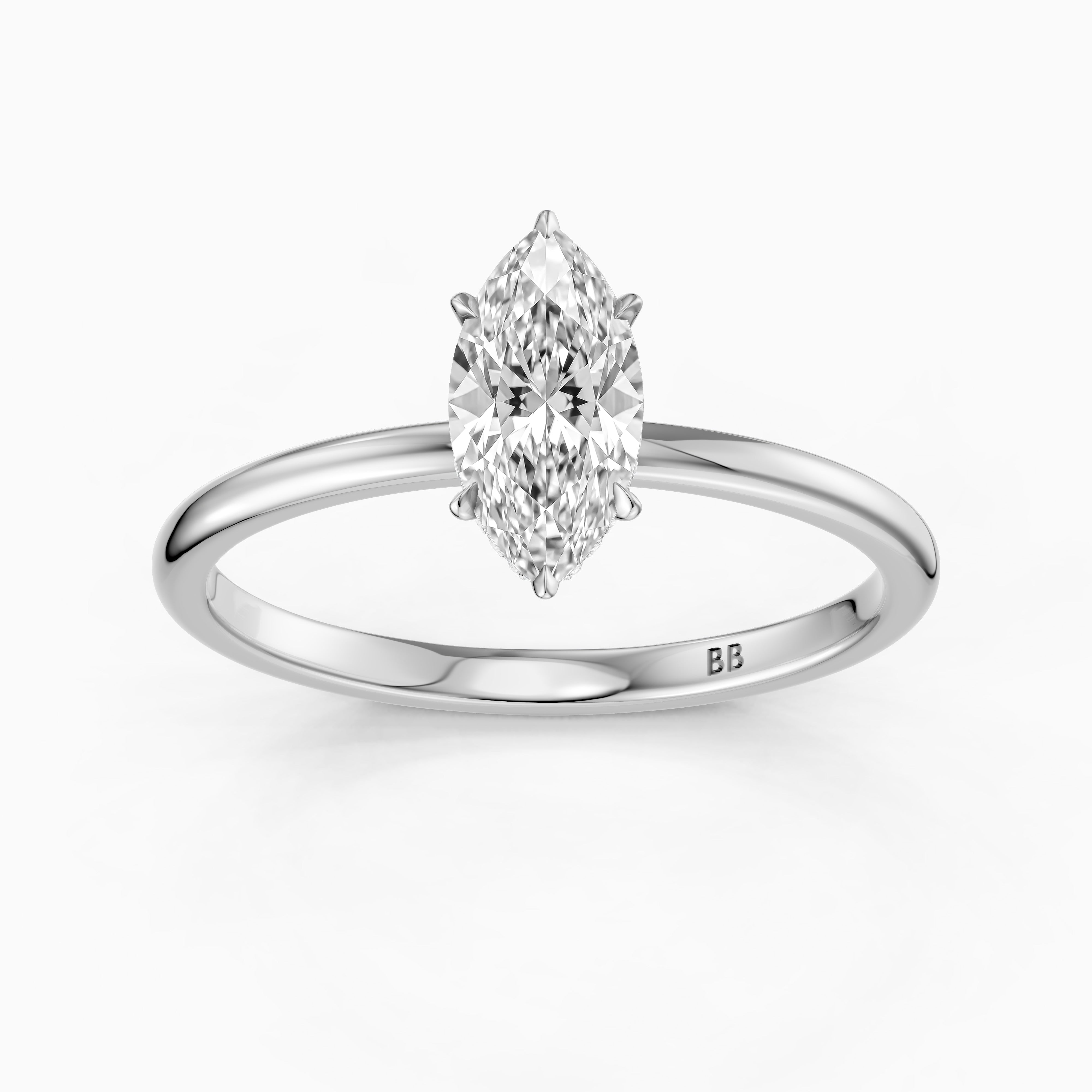 Rylee Marquise Cut Hidden Halo Lab Grown Diamond Ring