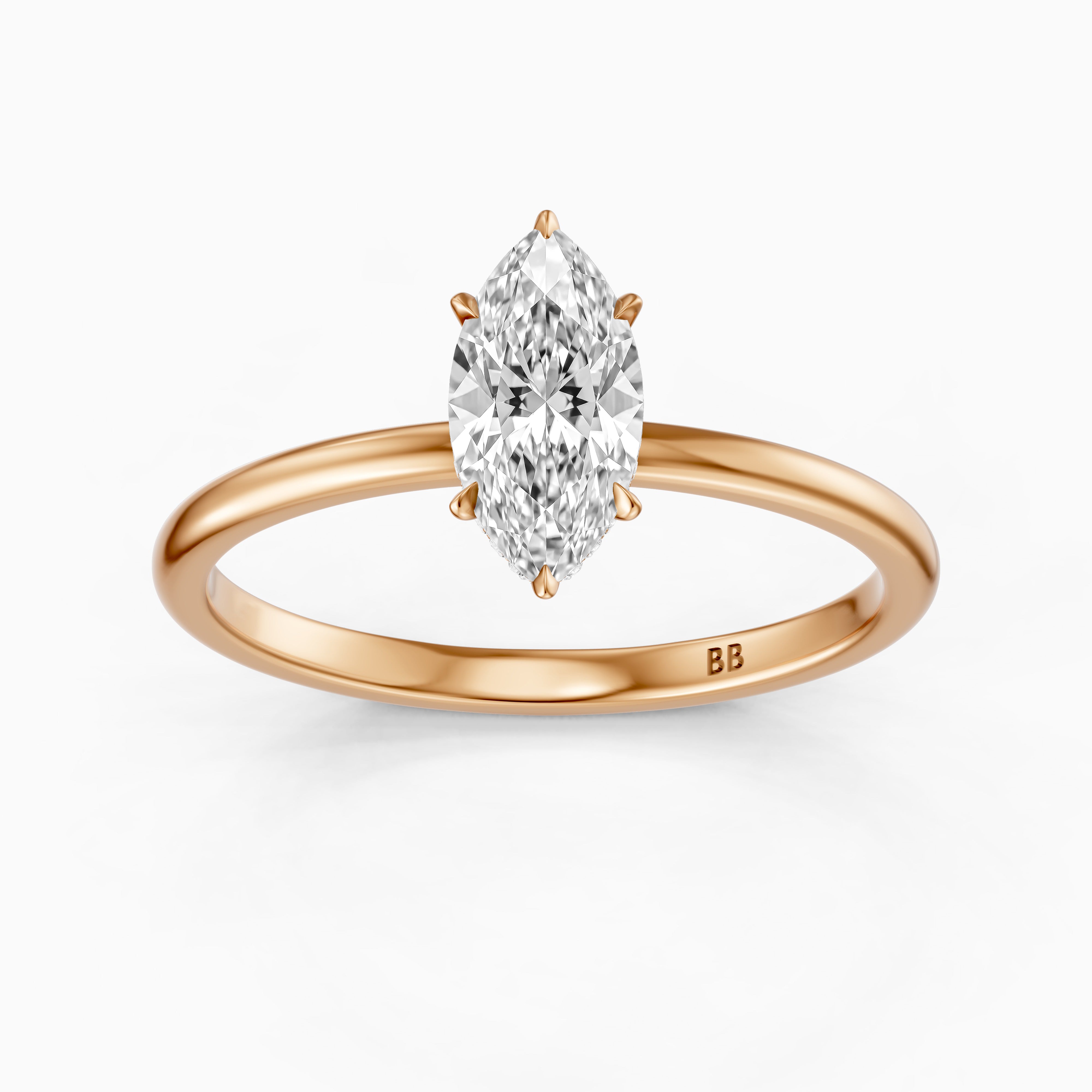 Rylee Marquise Cut Hidden Halo Lab Grown Diamond Ring