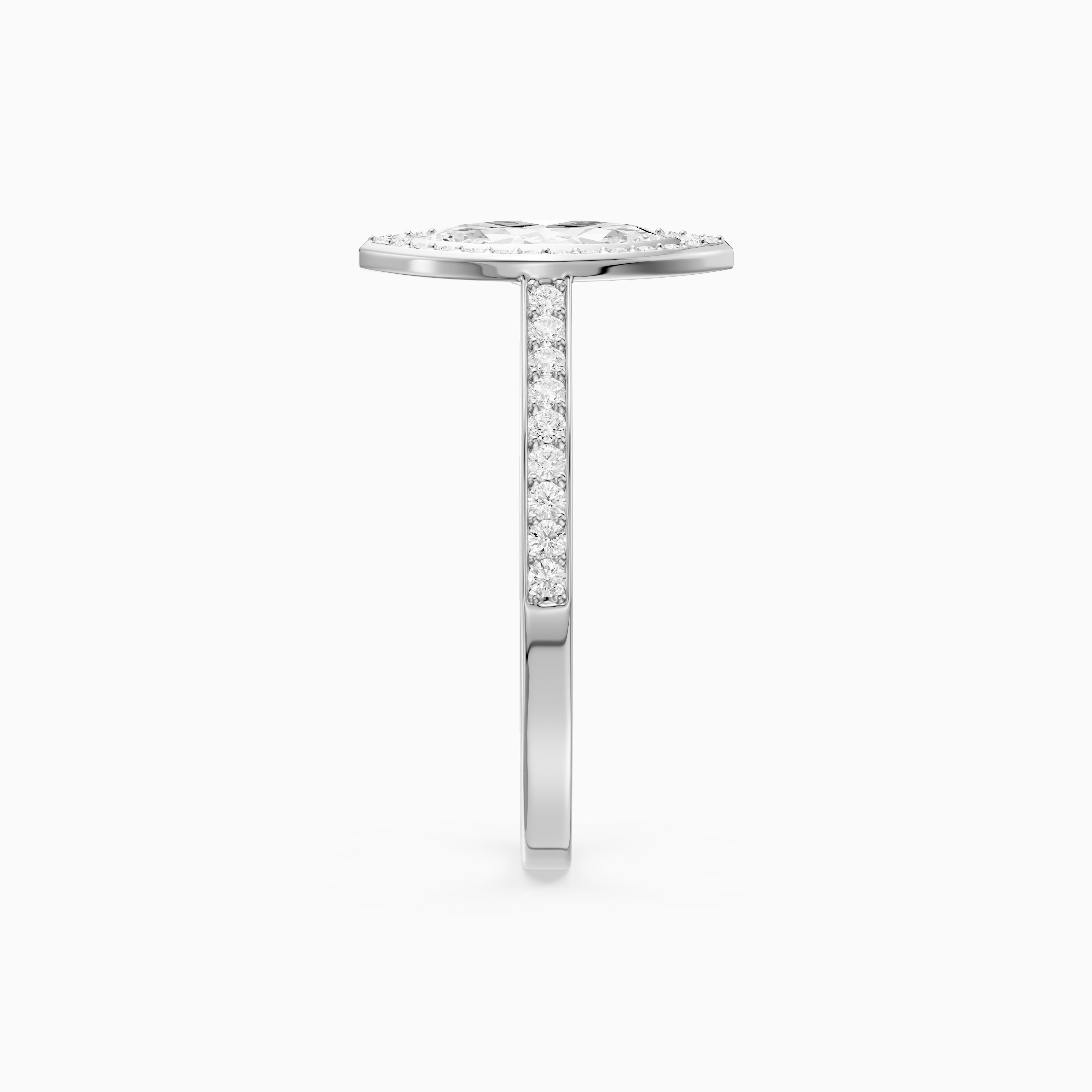 Celeste Marquise Lab Grown Diamond Ring with Bezel Inspired Halo Setting