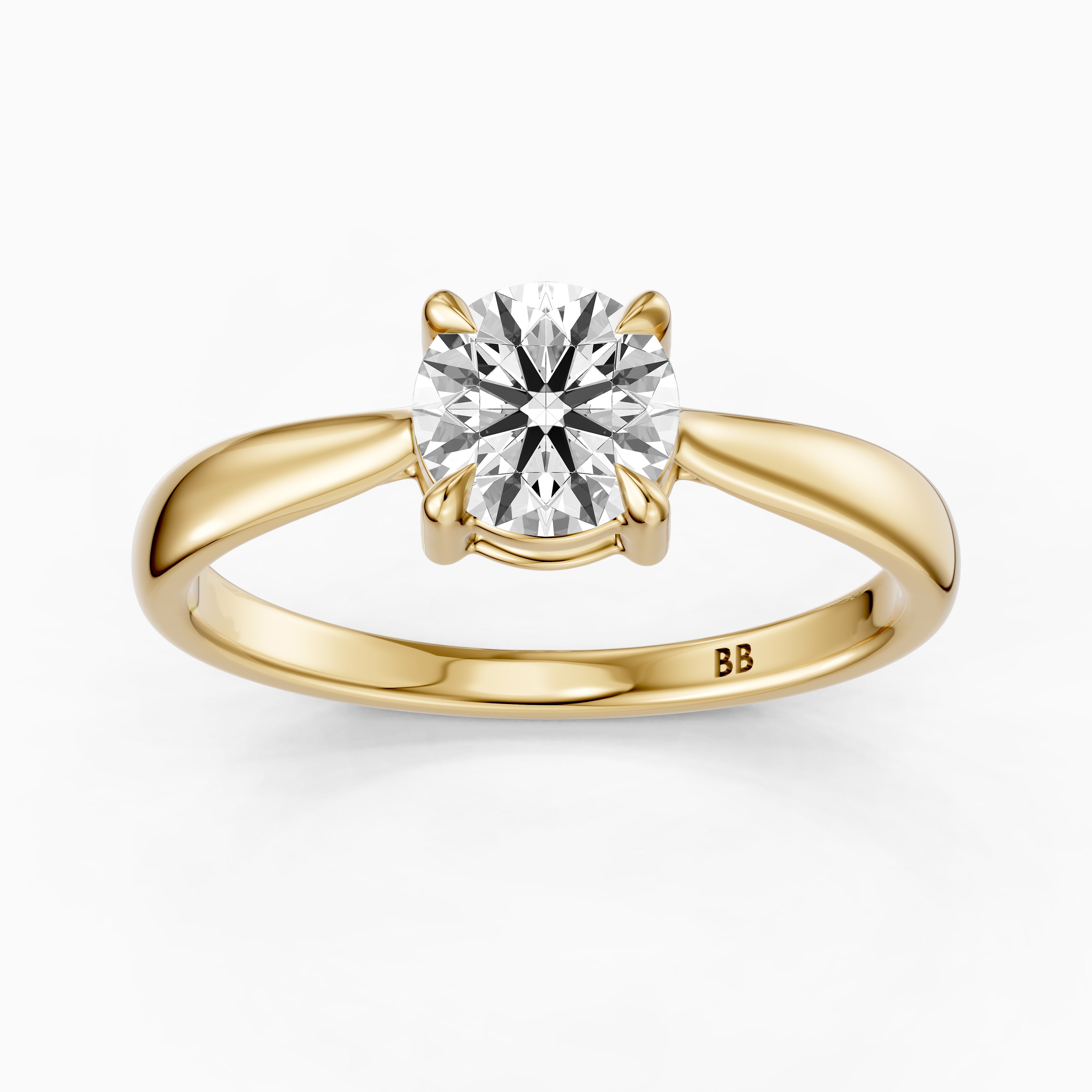 Peyton Round Cut Solitaire Lab Grown Diamond Engagement Ring