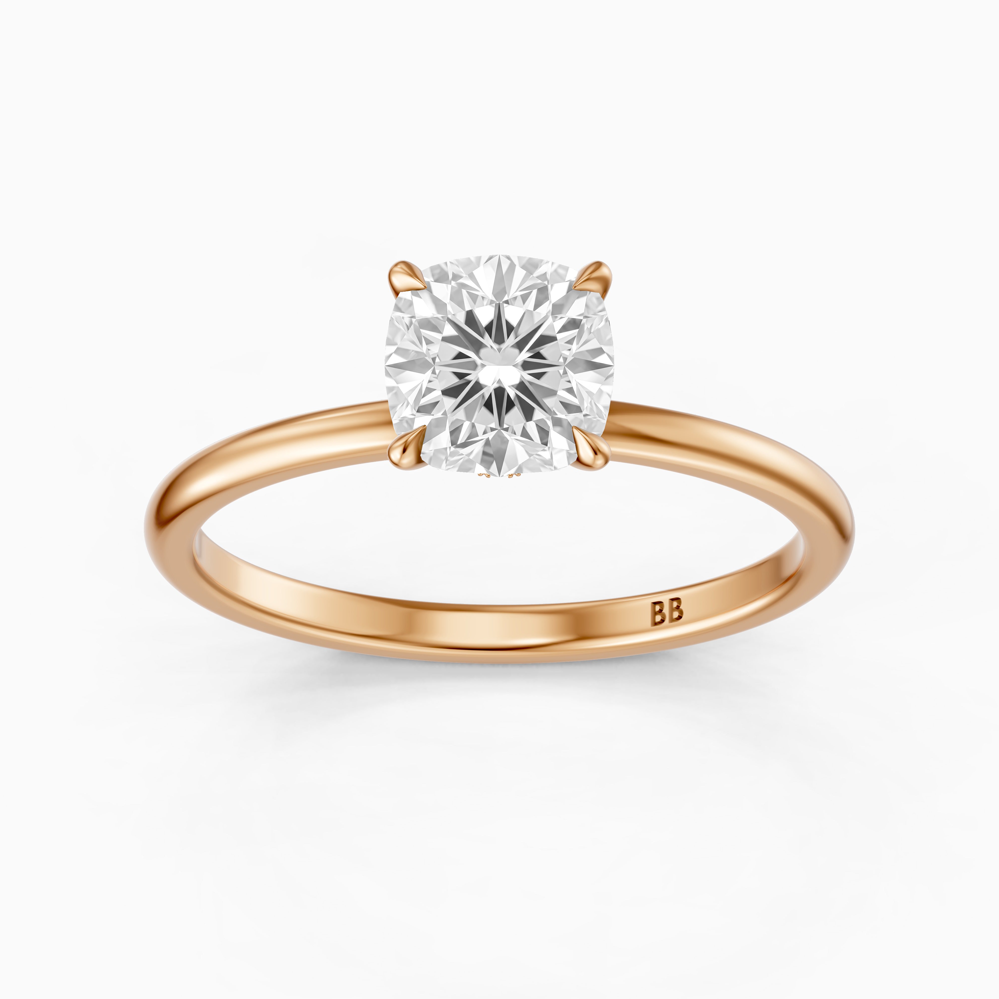 Kerry Cushion Hidden Halo Lab Grown Diamond Engagement Ring