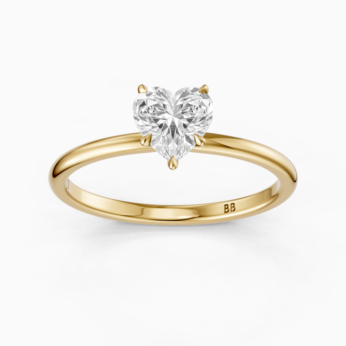 Christina Heart Shape Hidden Halo Moissanite Diamond Ring