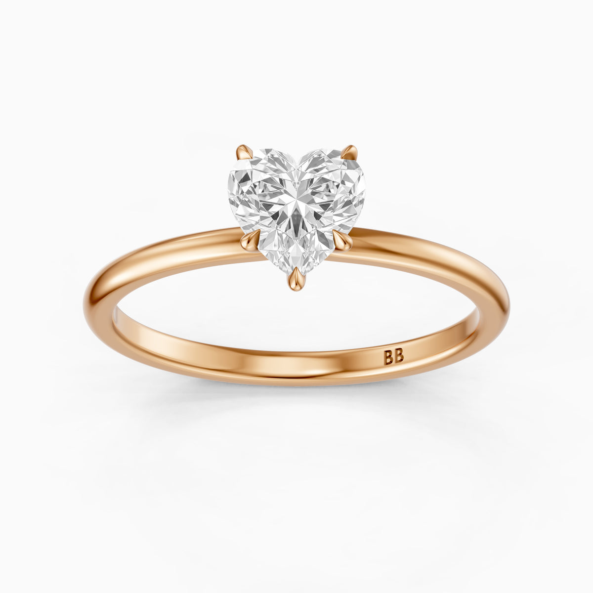 Christina Heart Shape Hidden Halo Moissanite Diamond Ring