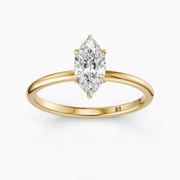 Sasha Marquise Hidden Halo Lab Grown Diamond Ring
