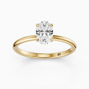 Julie Oval Hidden Halo Moissanite Diamond Engagement Ring