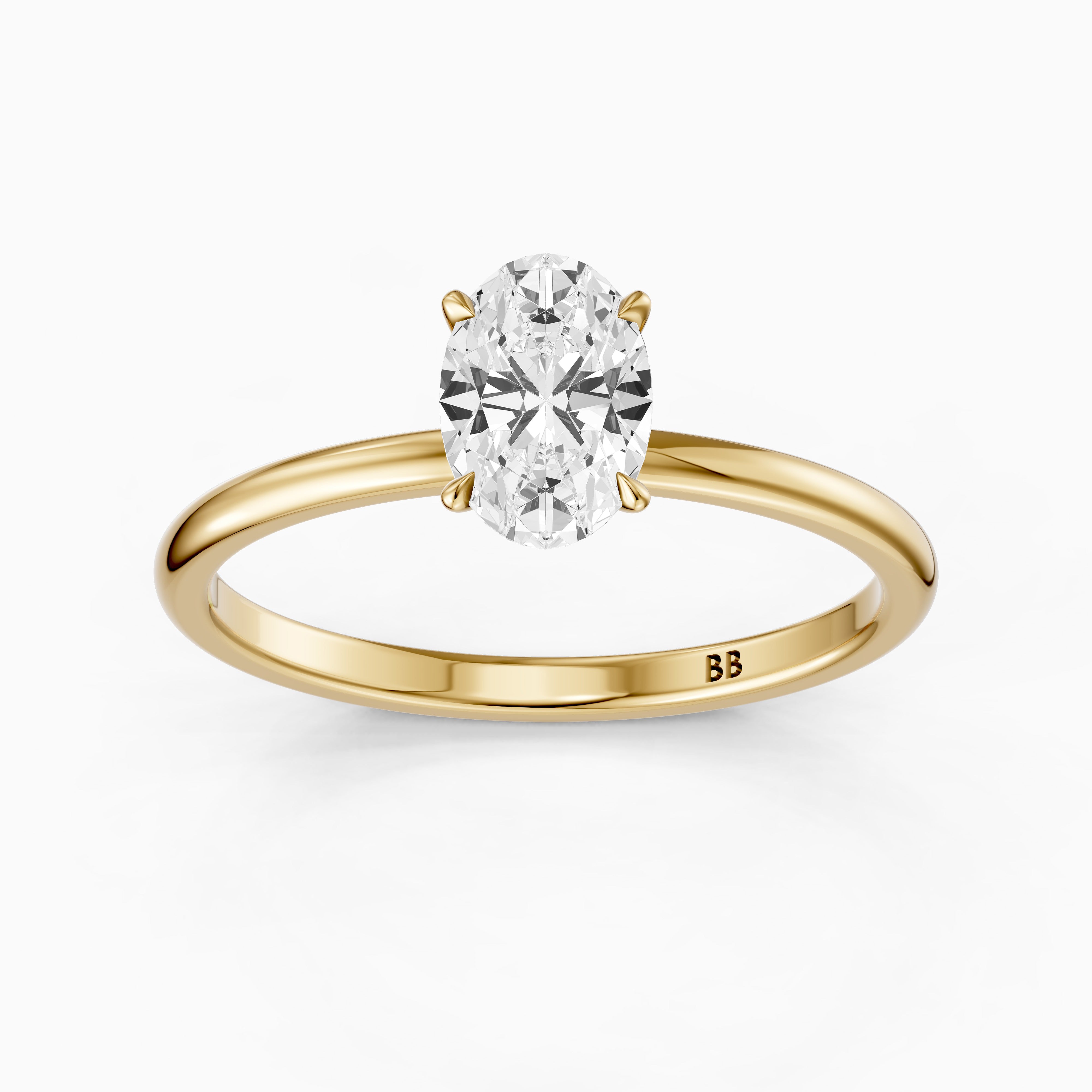 Julie Oval Hidden Halo Moissanite Diamond Engagement Ring