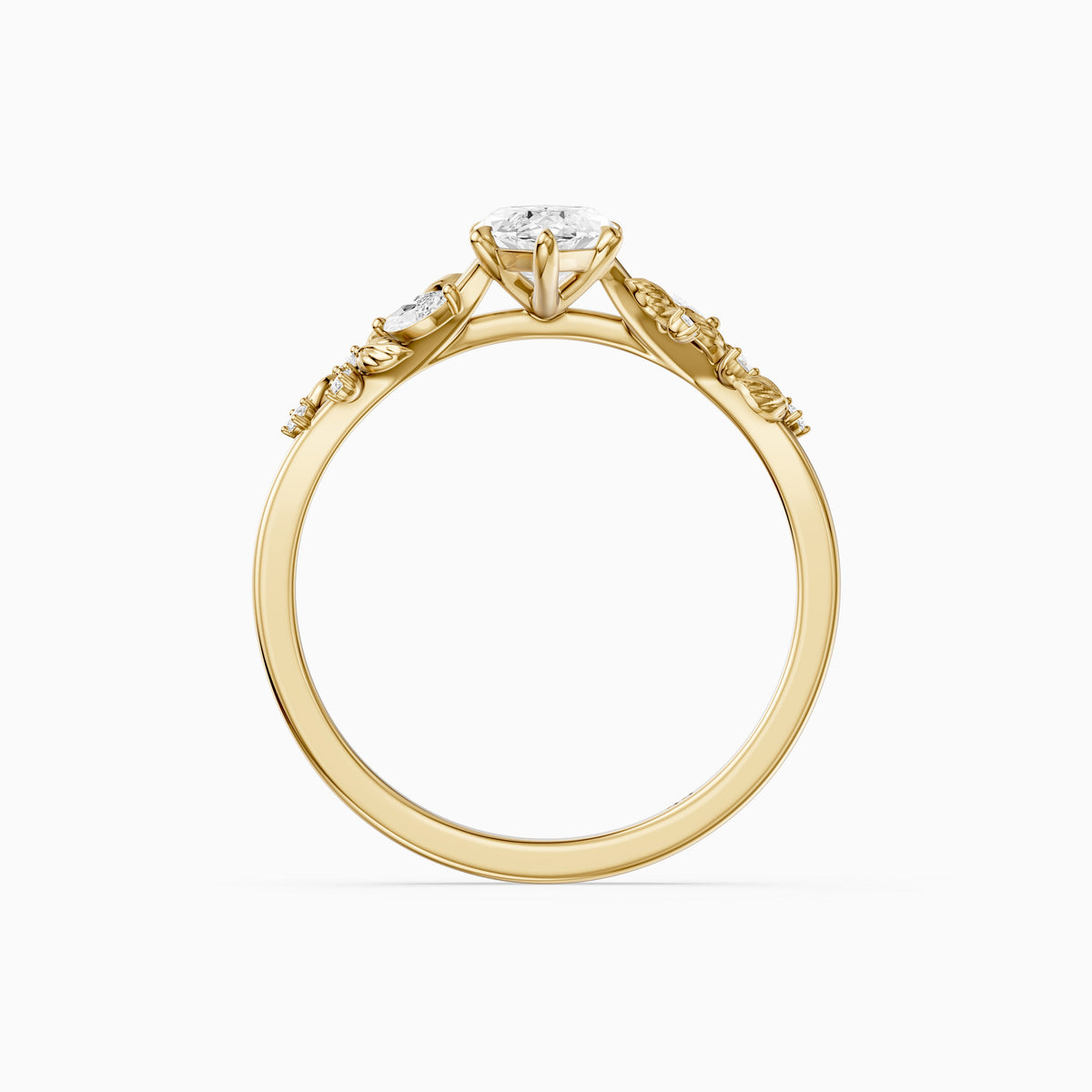 Nola Nature-Inspired Marquise Cut Lab Grown Diamond Split Shank Engagement Ring