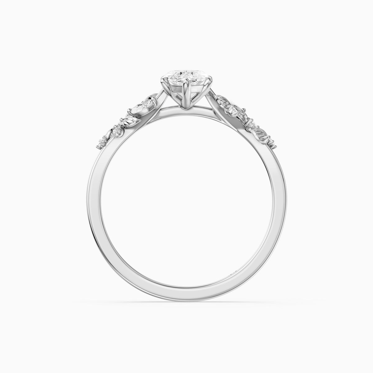 Nola Nature-Inspired Marquise Cut Lab Grown Diamond Split Shank Engagement Ring