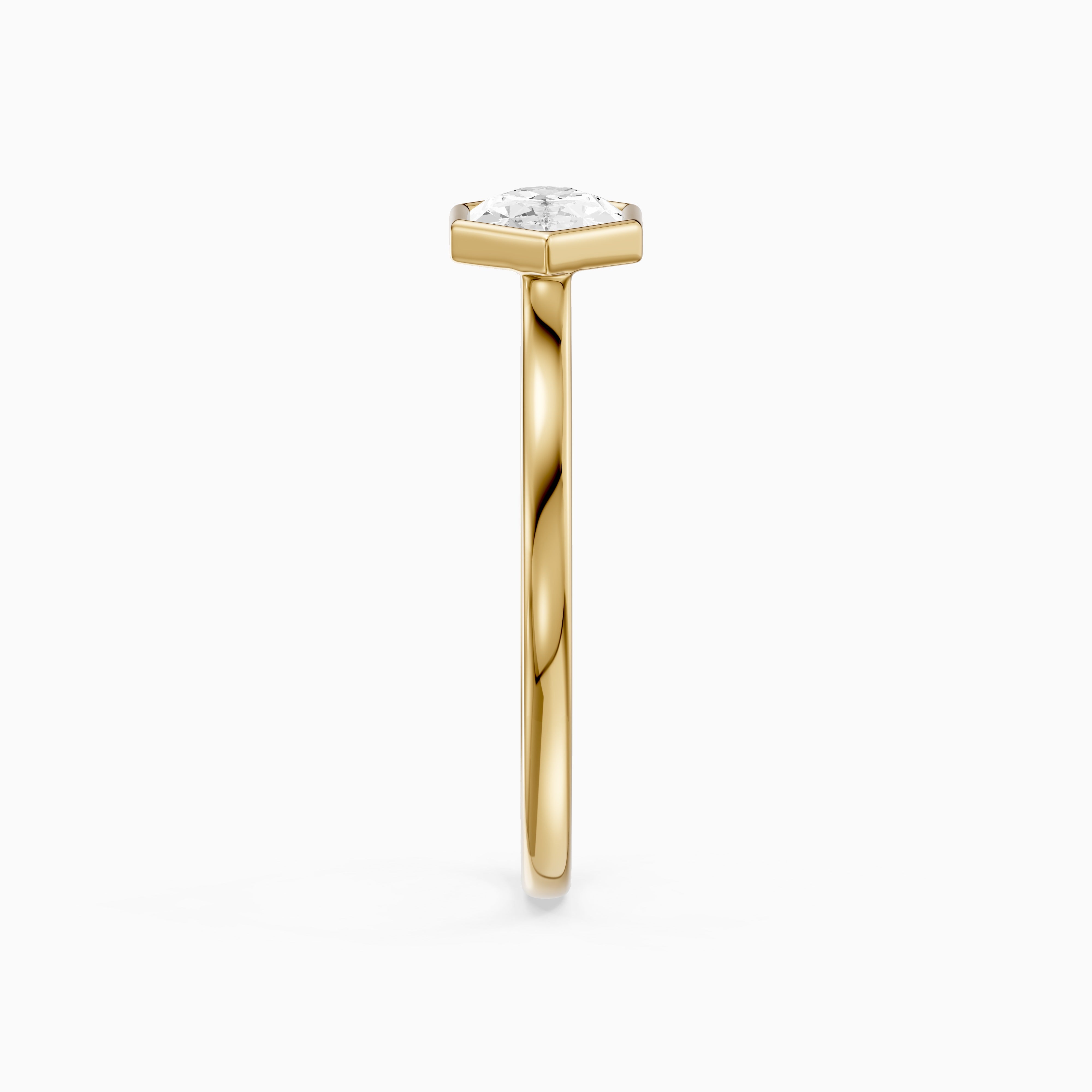 Aira East West Dutch Marquise Moissanite Diamond Bezel Ring