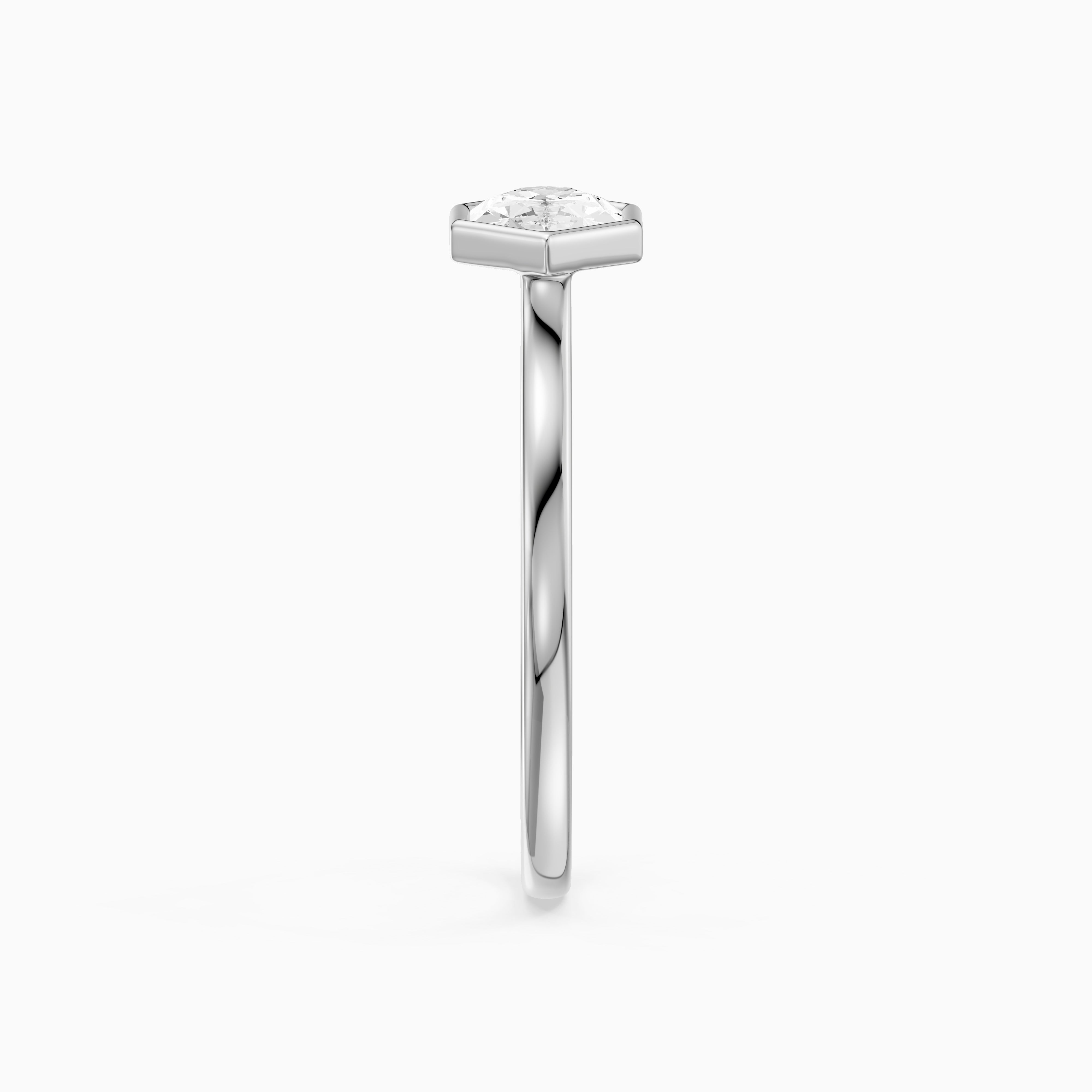 Aira East West Dutch Marquise Moissanite Diamond Bezel Ring