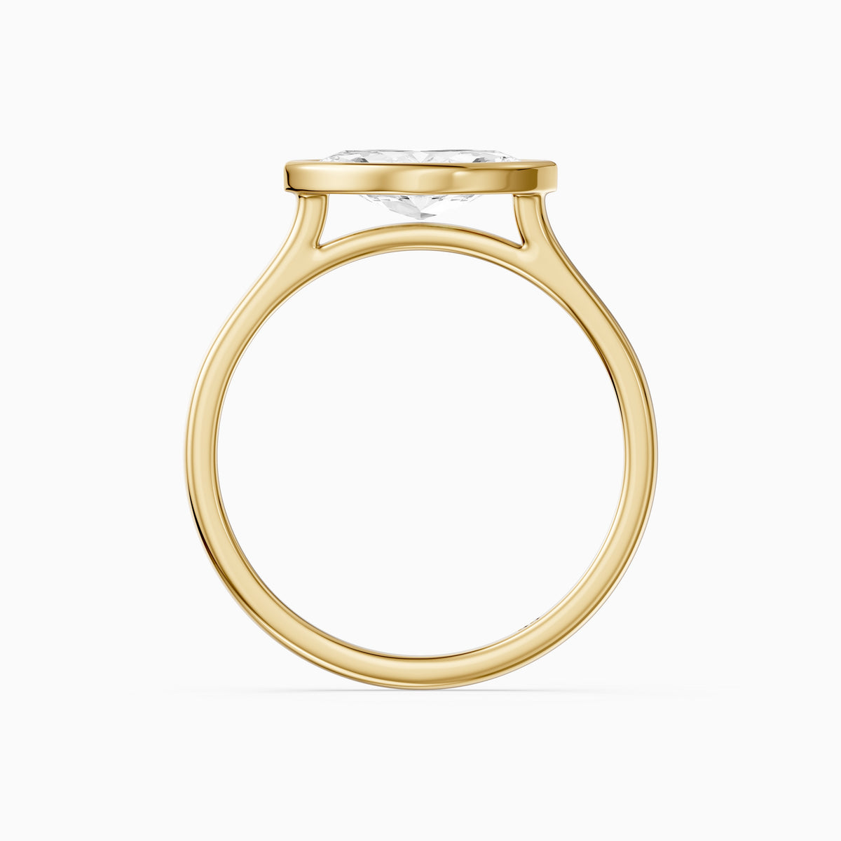 Mira East-West Marquise Bezel Set Moissanite Diamond Engagement Ring