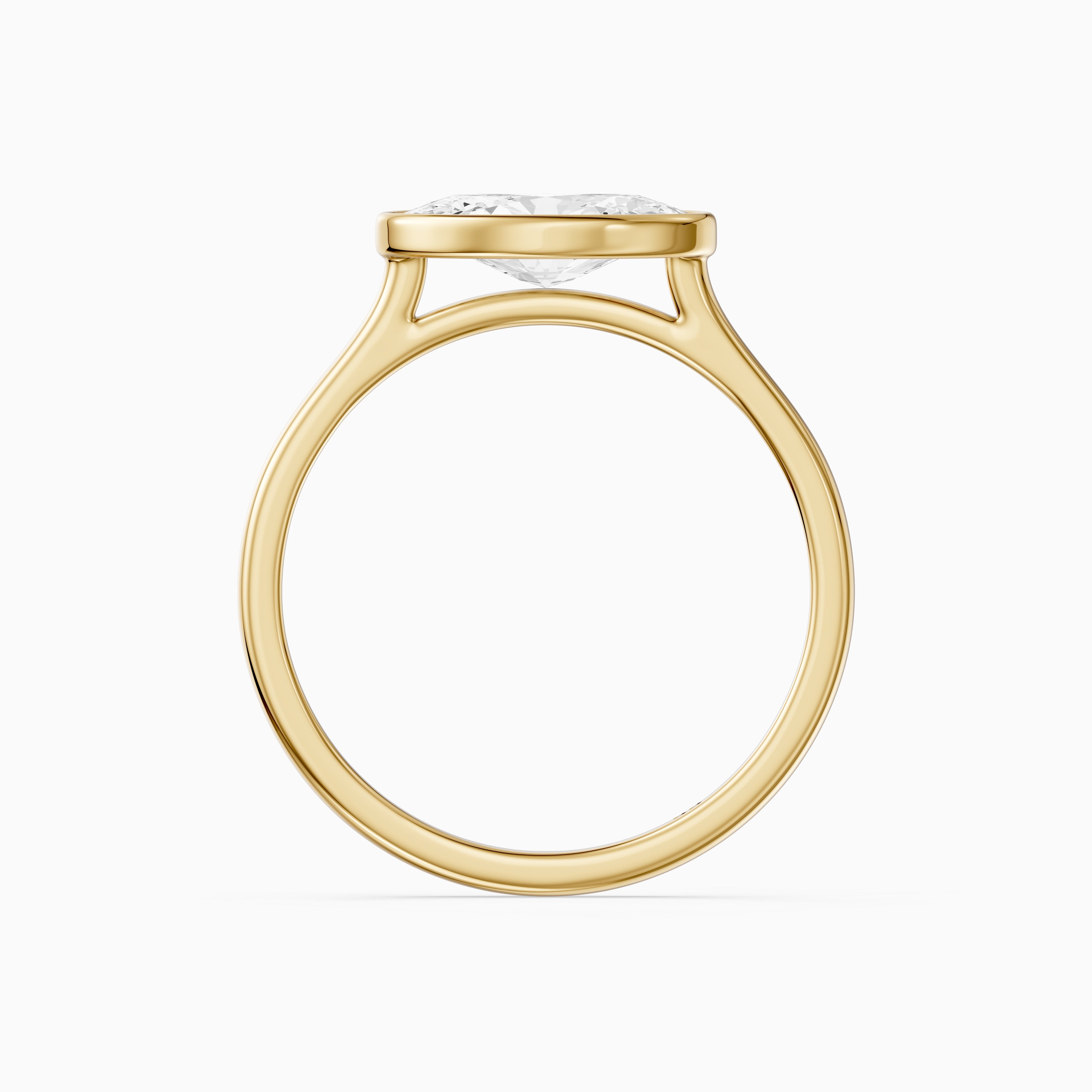 Madeline East West Moval Bezel Set Lab Grown Diamond Ring