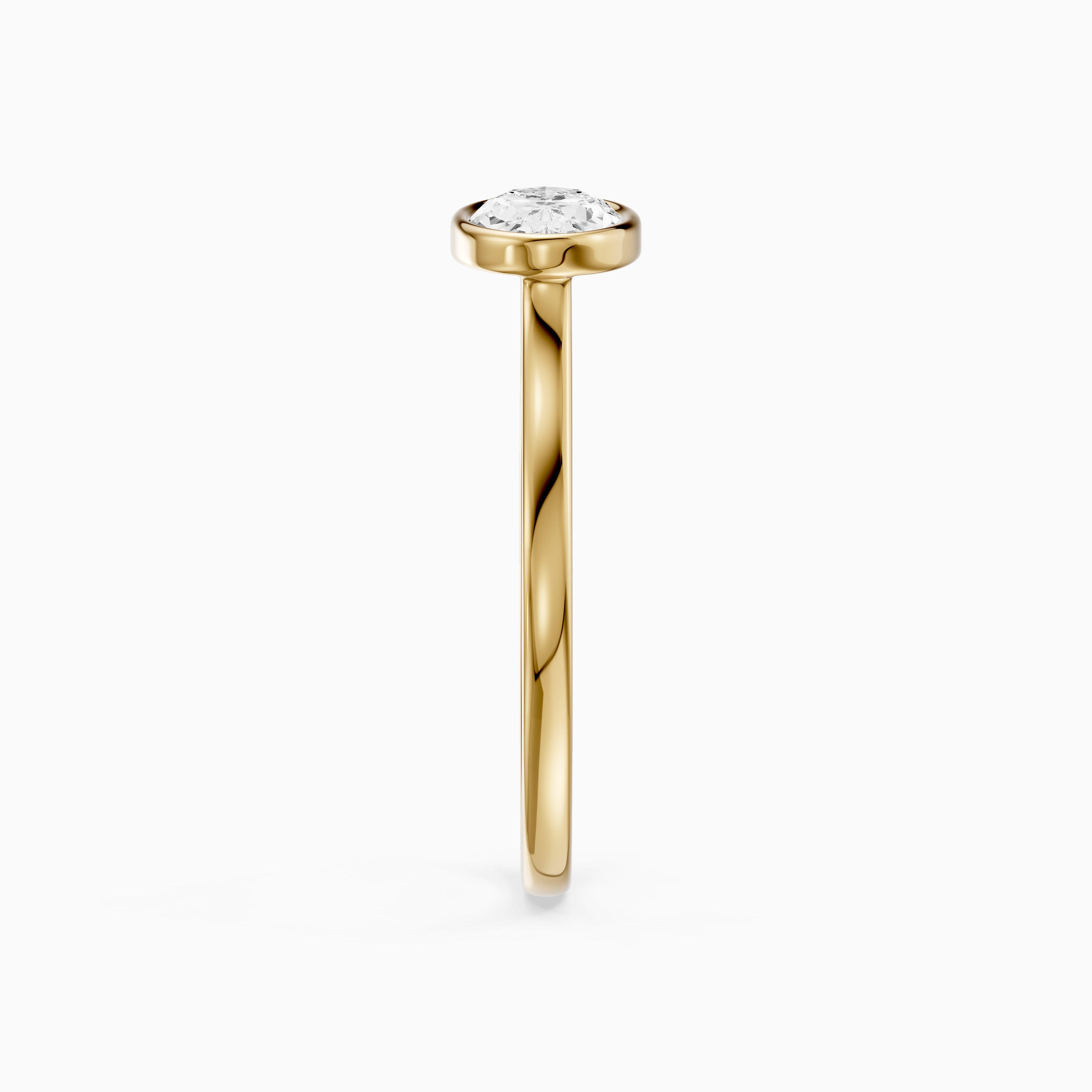 Madeline East West Moval Bezel Set Lab Grown Diamond Ring