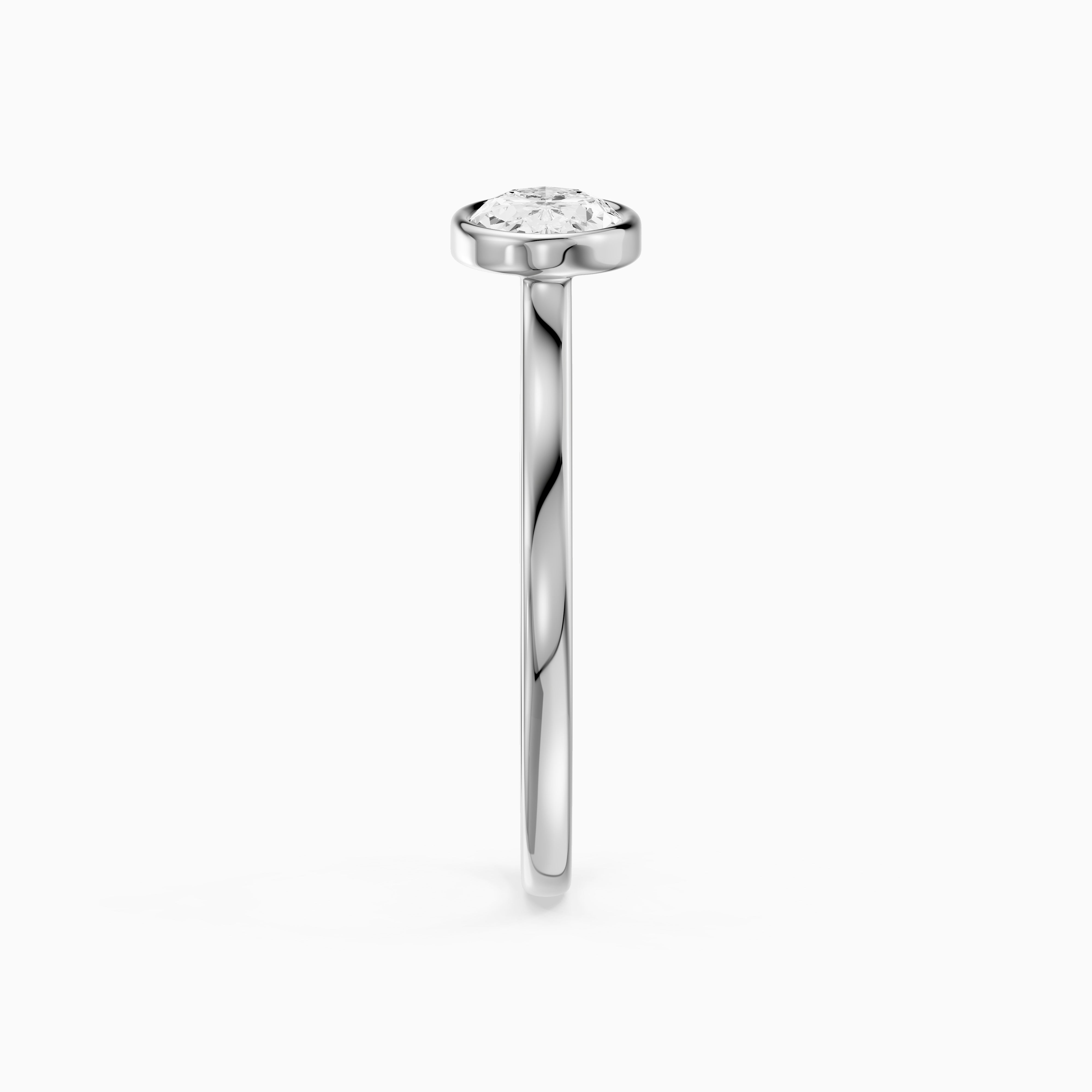Madeline East West Moval Bezel Set Lab Grown Diamond Ring