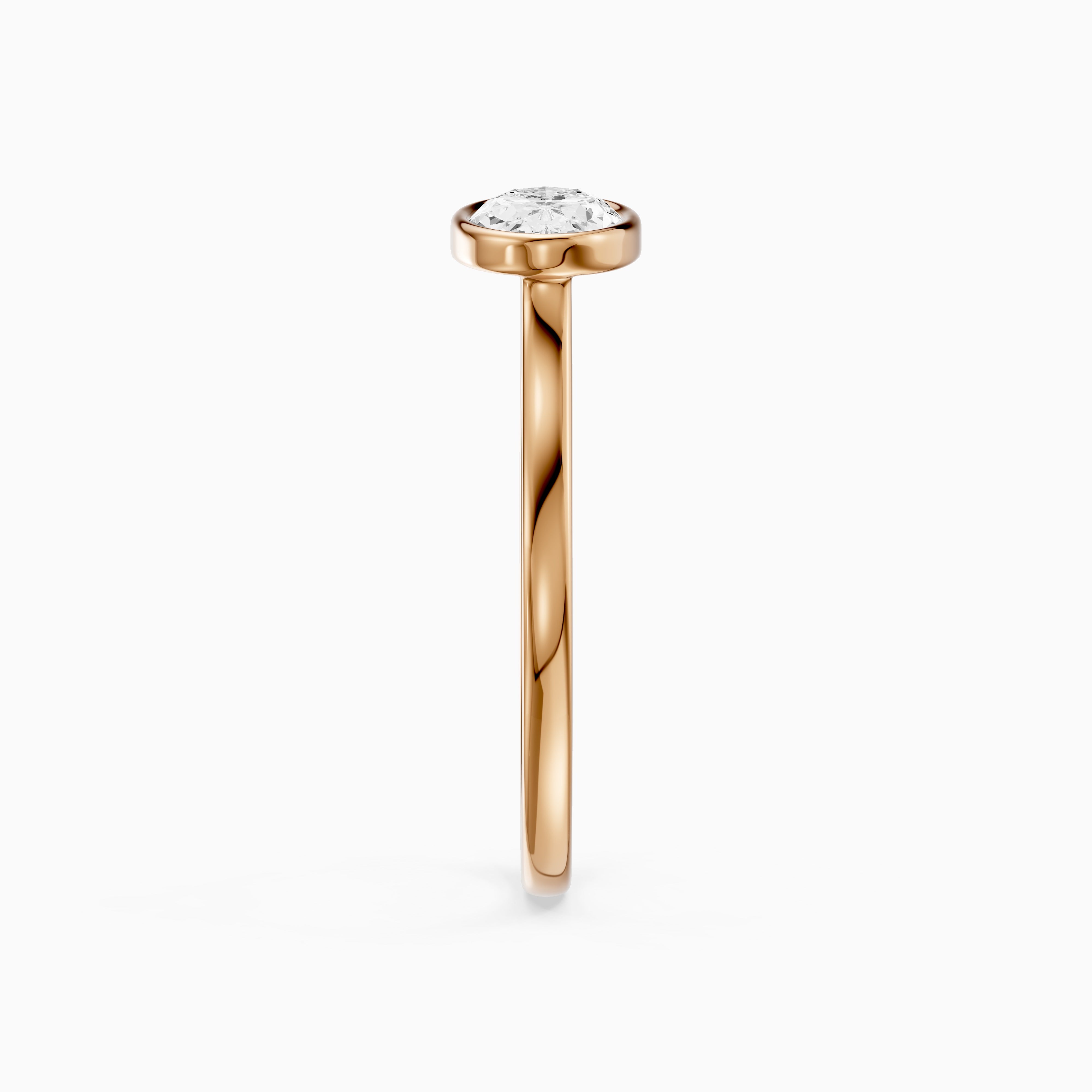 Madeline East West Moval Bezel Set Lab Grown Diamond Ring