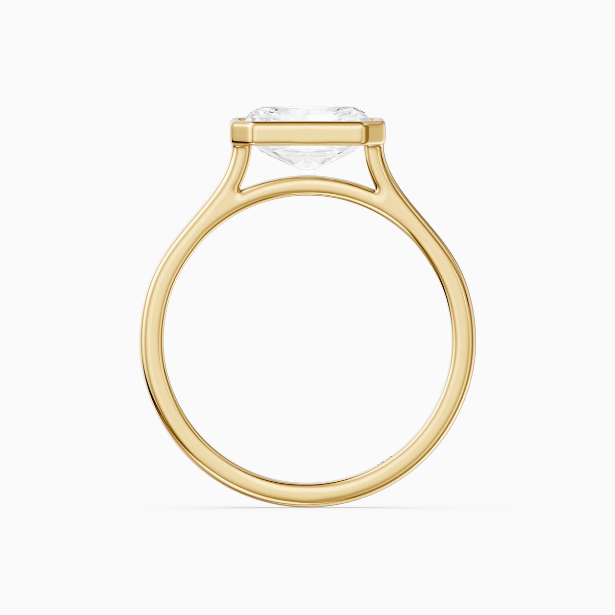 Zola East-West Radiant Bezel Set Lab Grown Diamond Engagement Ring