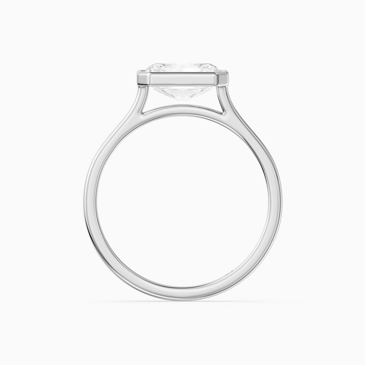 Zola East-West Radiant Bezel Set Lab Grown Diamond Engagement Ring