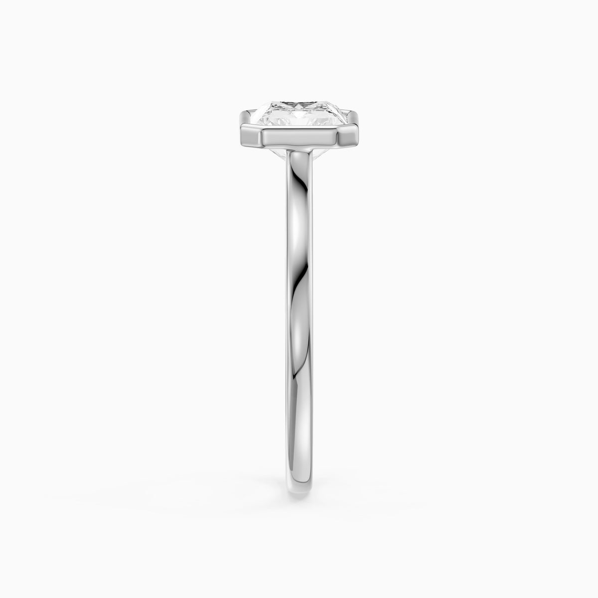 Zola East-West Radiant Bezel Set Lab Grown Diamond Engagement Ring