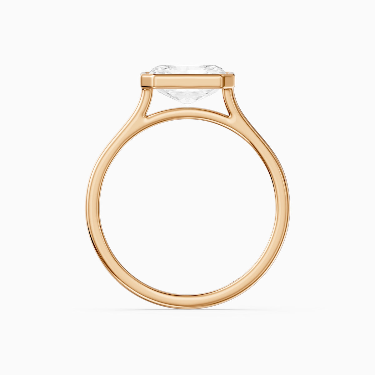 Zola East-West Radiant Bezel Set Lab Grown Diamond Engagement Ring