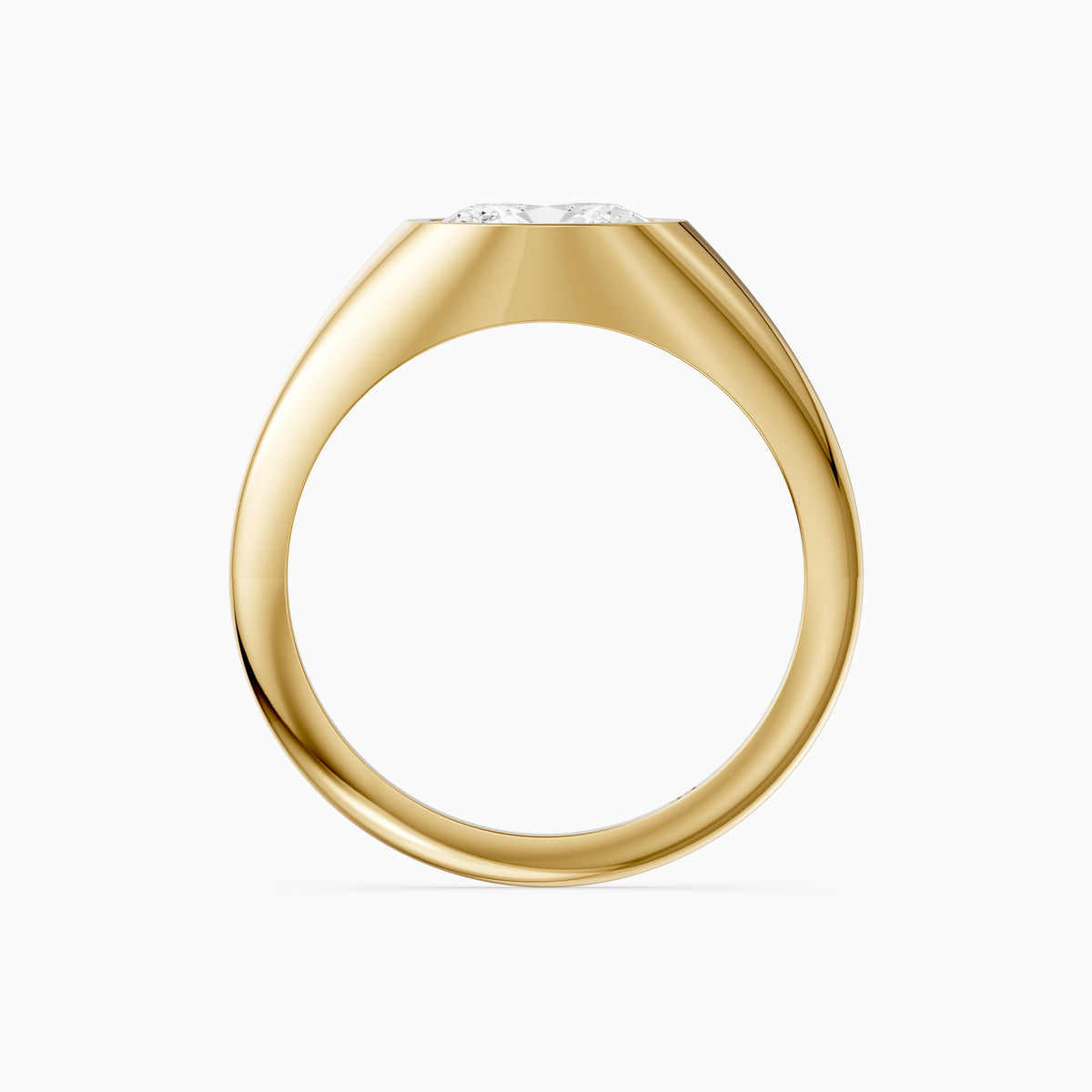 Lilo Oval Cut Lab Grown Diamond Bezel Solitaire Ring