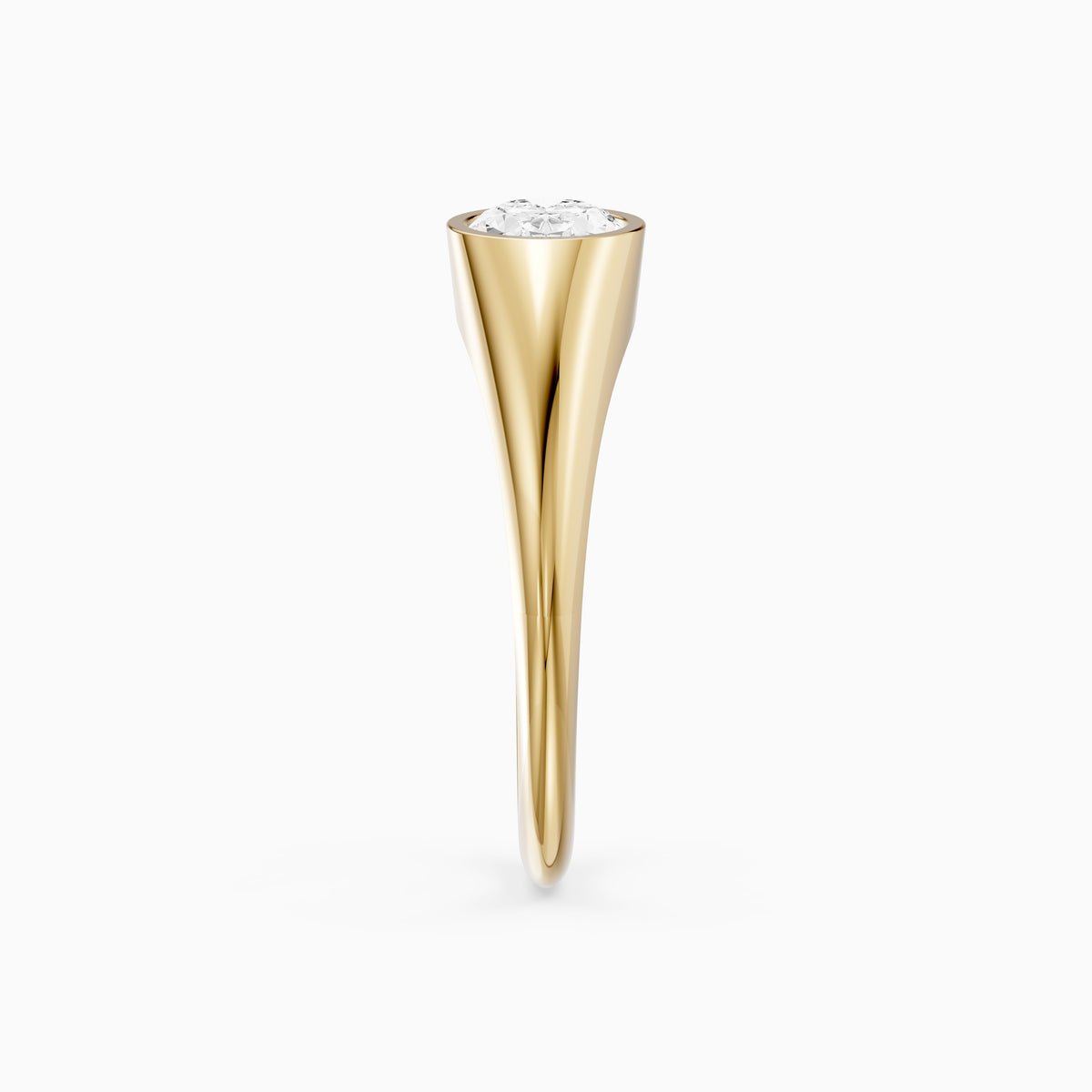 Lilo Oval Cut Lab Grown Diamond Bezel Solitaire Ring