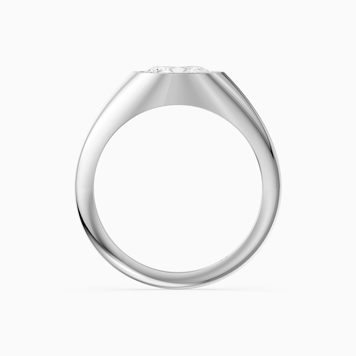 Lilo Oval Cut Lab Grown Diamond Bezel Solitaire Ring