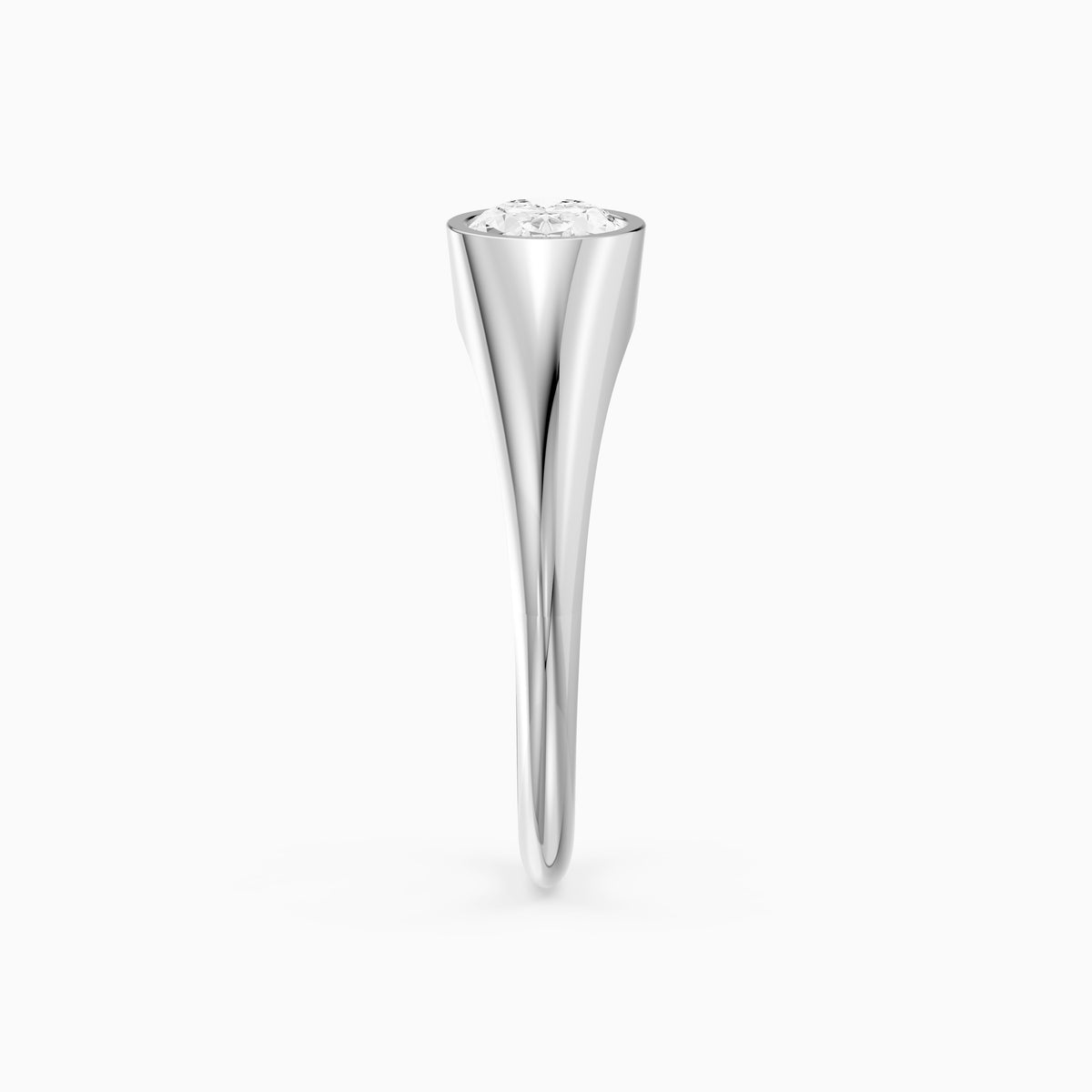 Lilo Oval Cut Lab Grown Diamond Bezel Solitaire Ring