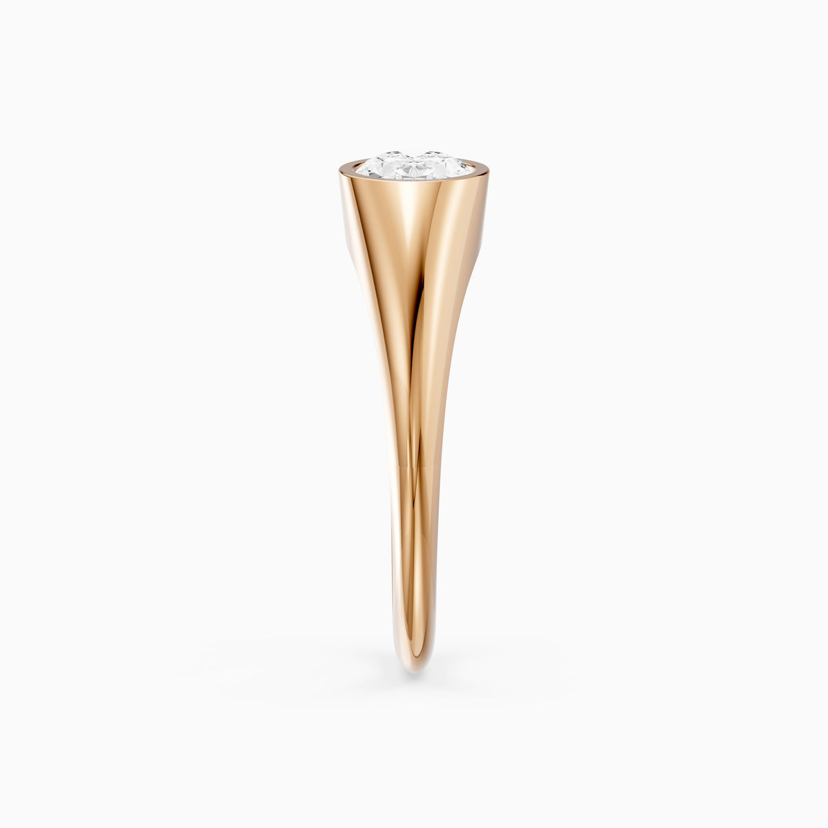 Lilo Oval Cut Lab Grown Diamond Bezel Solitaire Ring