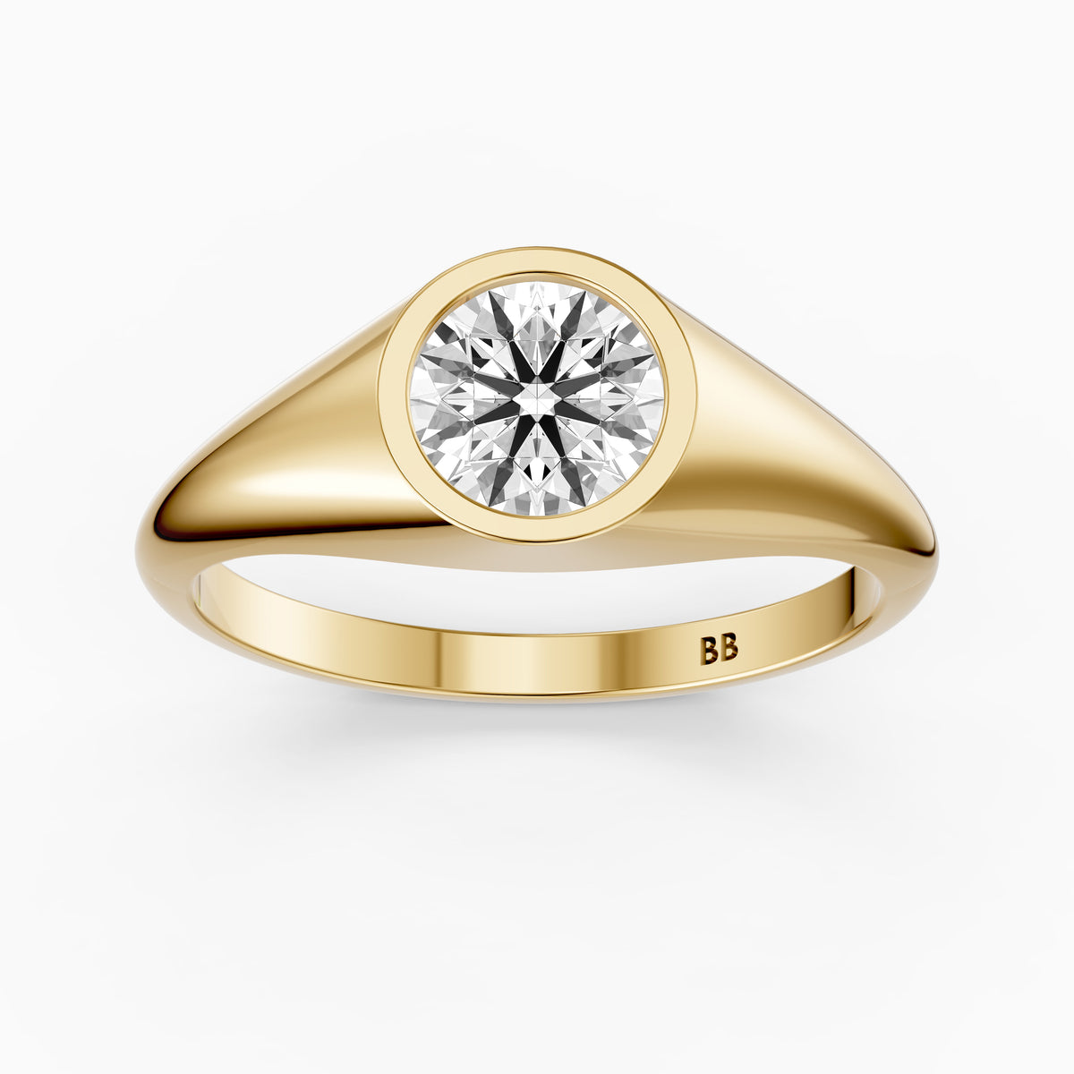 Vail Round Cut Lab Grown Diamond Bezel Solitaire Ring
