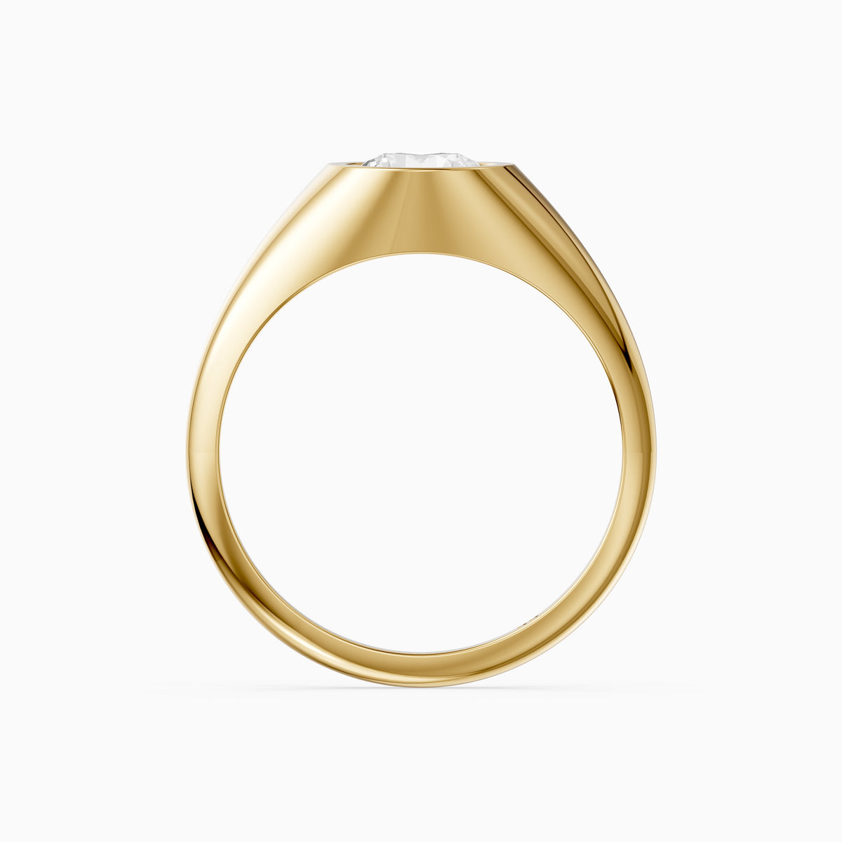 Vail Round Cut Lab Grown Diamond Bezel Solitaire Ring