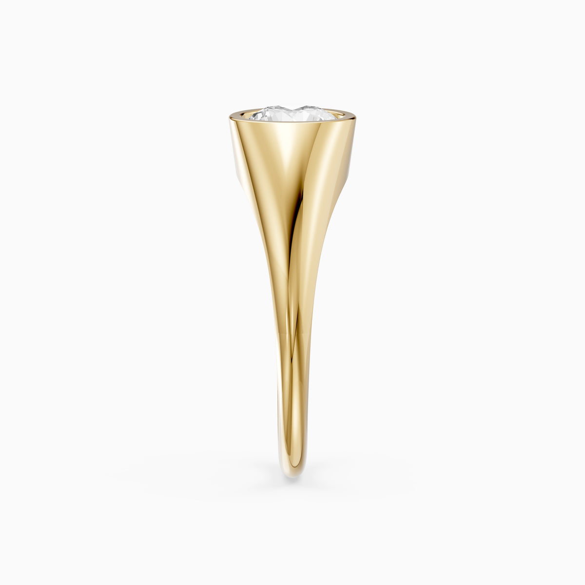 Vail Round Cut Lab Grown Diamond Bezel Solitaire Ring