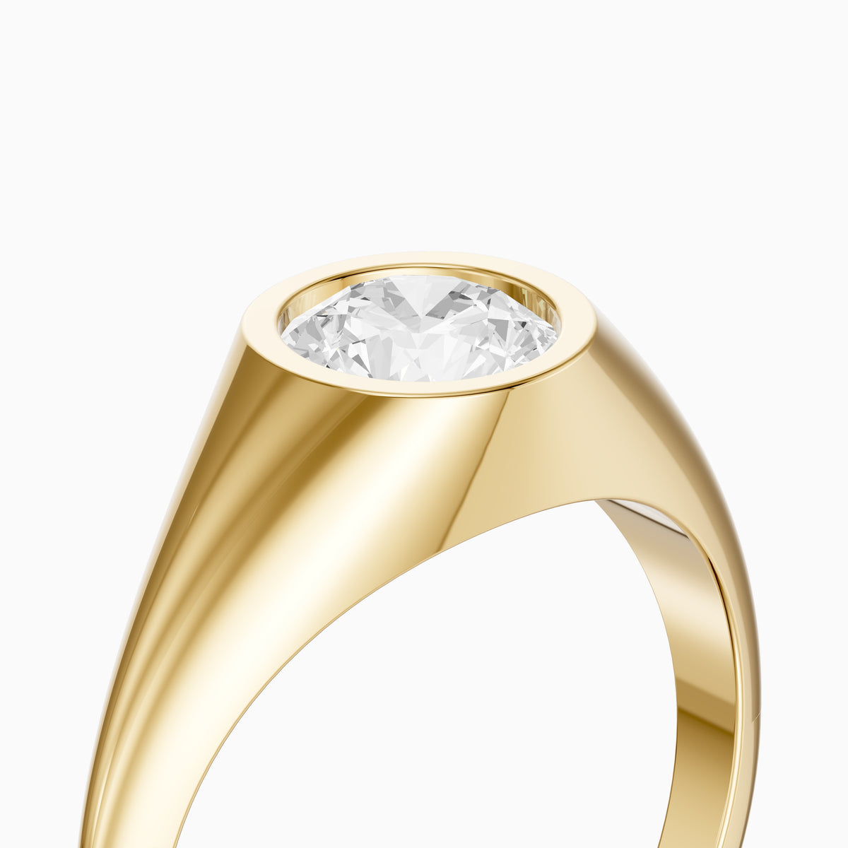 Vail Round Cut Lab Grown Diamond Bezel Solitaire Ring