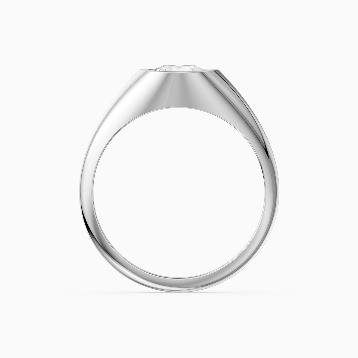Vail Round Cut Lab Grown Diamond Bezel Solitaire Ring