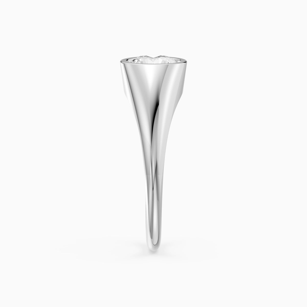 Vail Round Cut Lab Grown Diamond Bezel Solitaire Ring