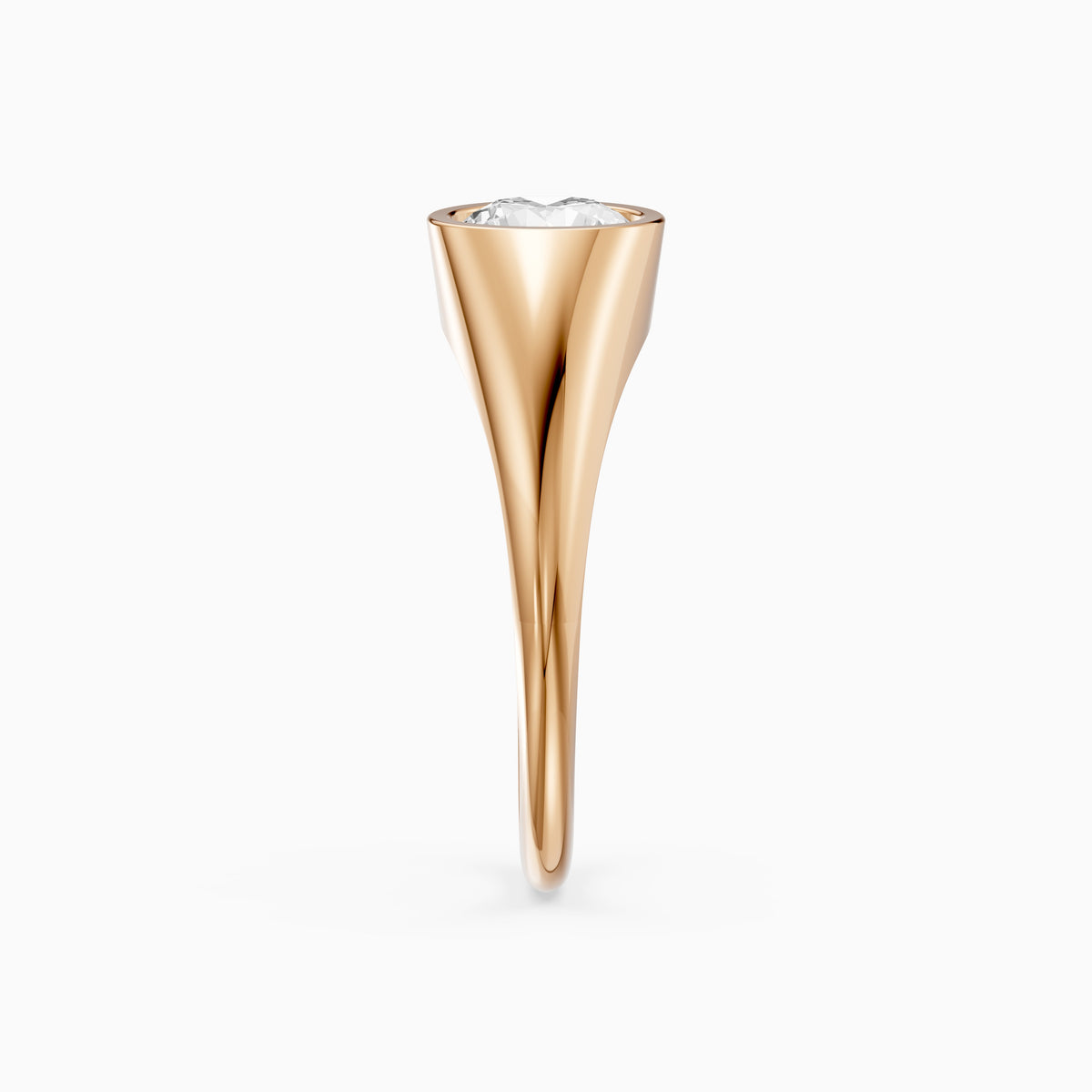 Vail Round Cut Lab Grown Diamond Bezel Solitaire Ring