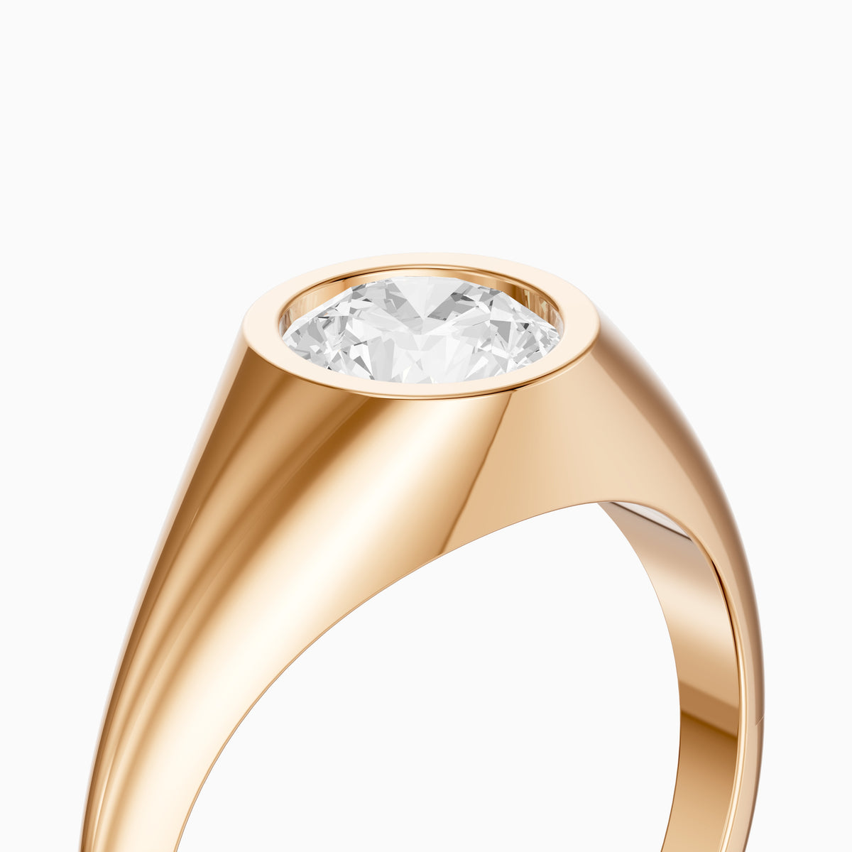 Vail Round Cut Lab Grown Diamond Bezel Solitaire Ring