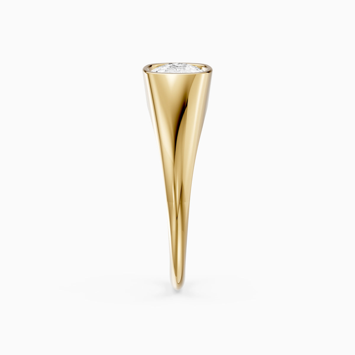 Nori Elongated Cushion Cut Bezel Set Lab Grown Diamond Signet Ring