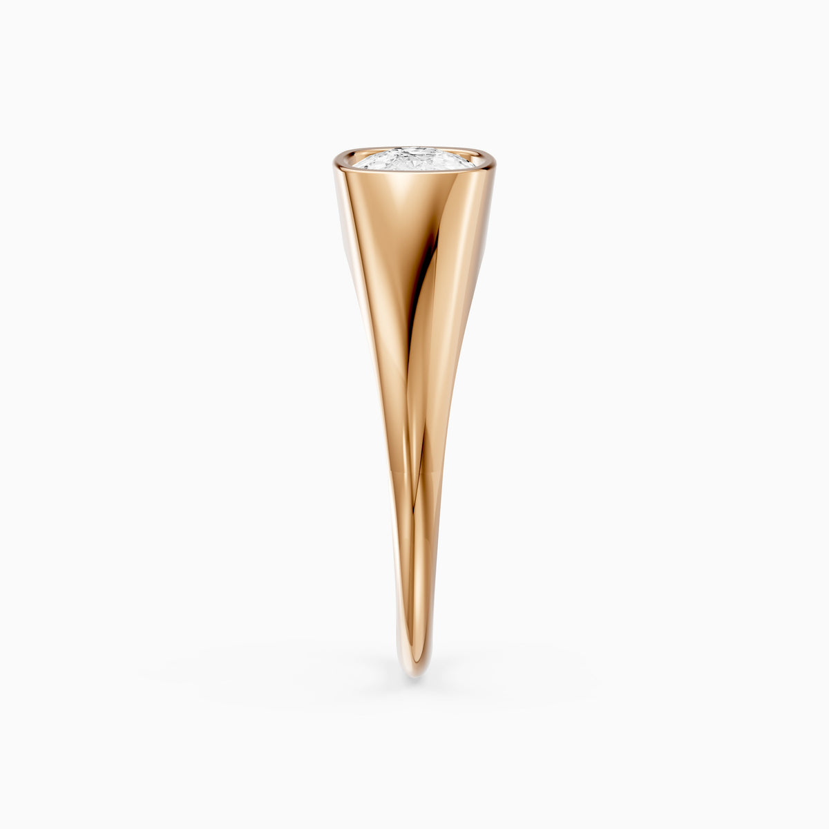 Nori Elongated Cushion Cut Bezel Set Lab Grown Diamond Signet Ring