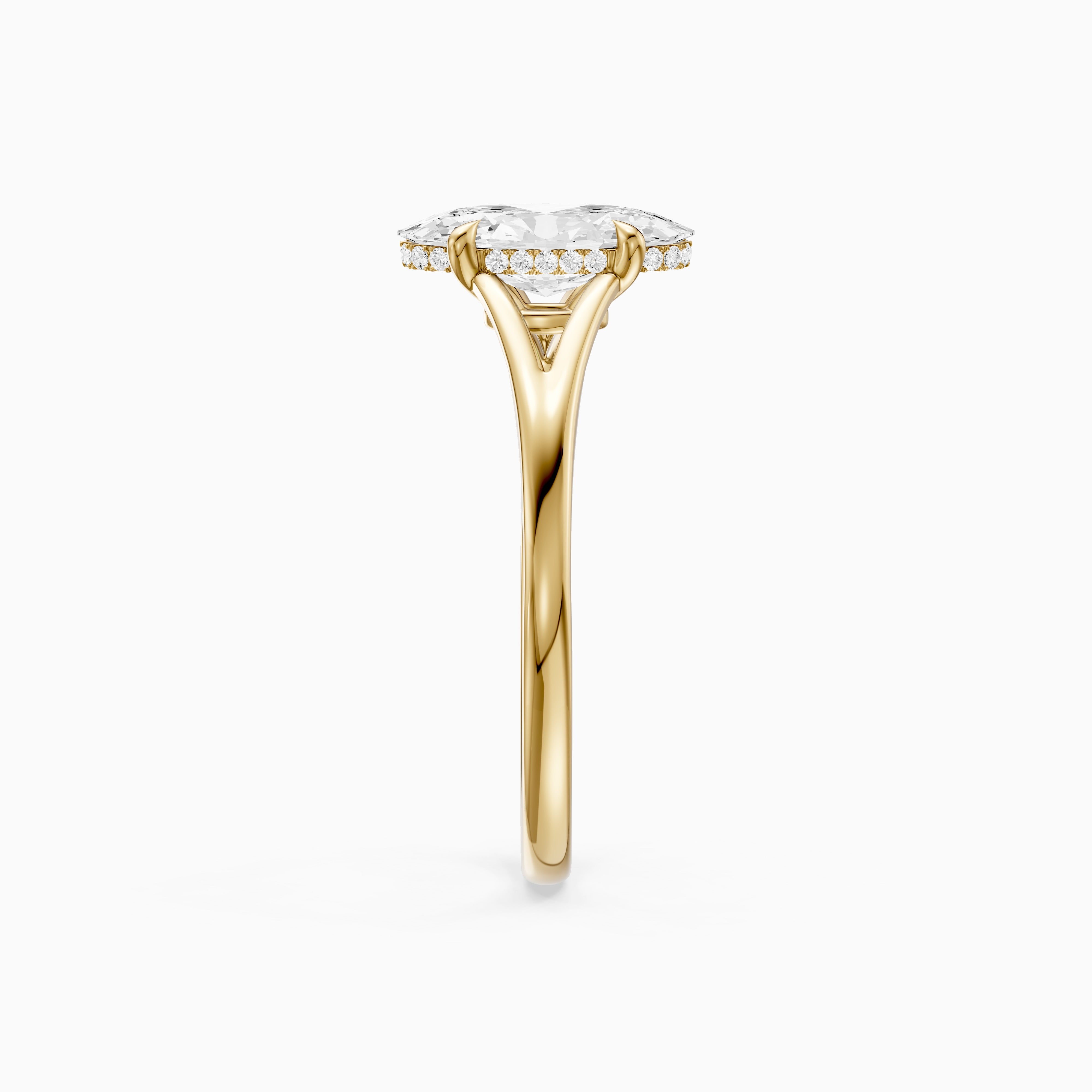 Blair Moval Hidden Halo Lab Grown Diamond Split Shank Ring
