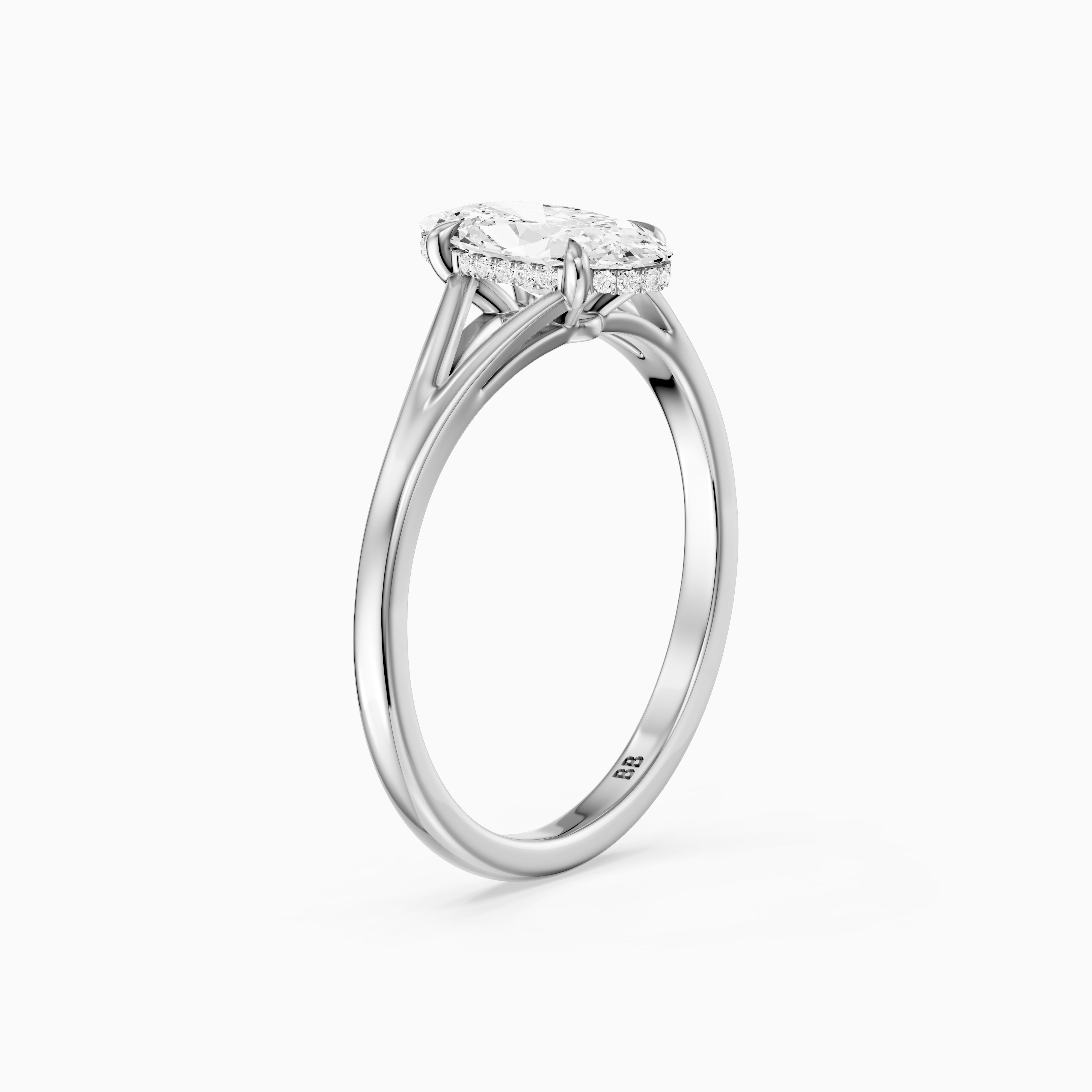 Blair Moval Hidden Halo Lab Grown Diamond Split Shank Ring