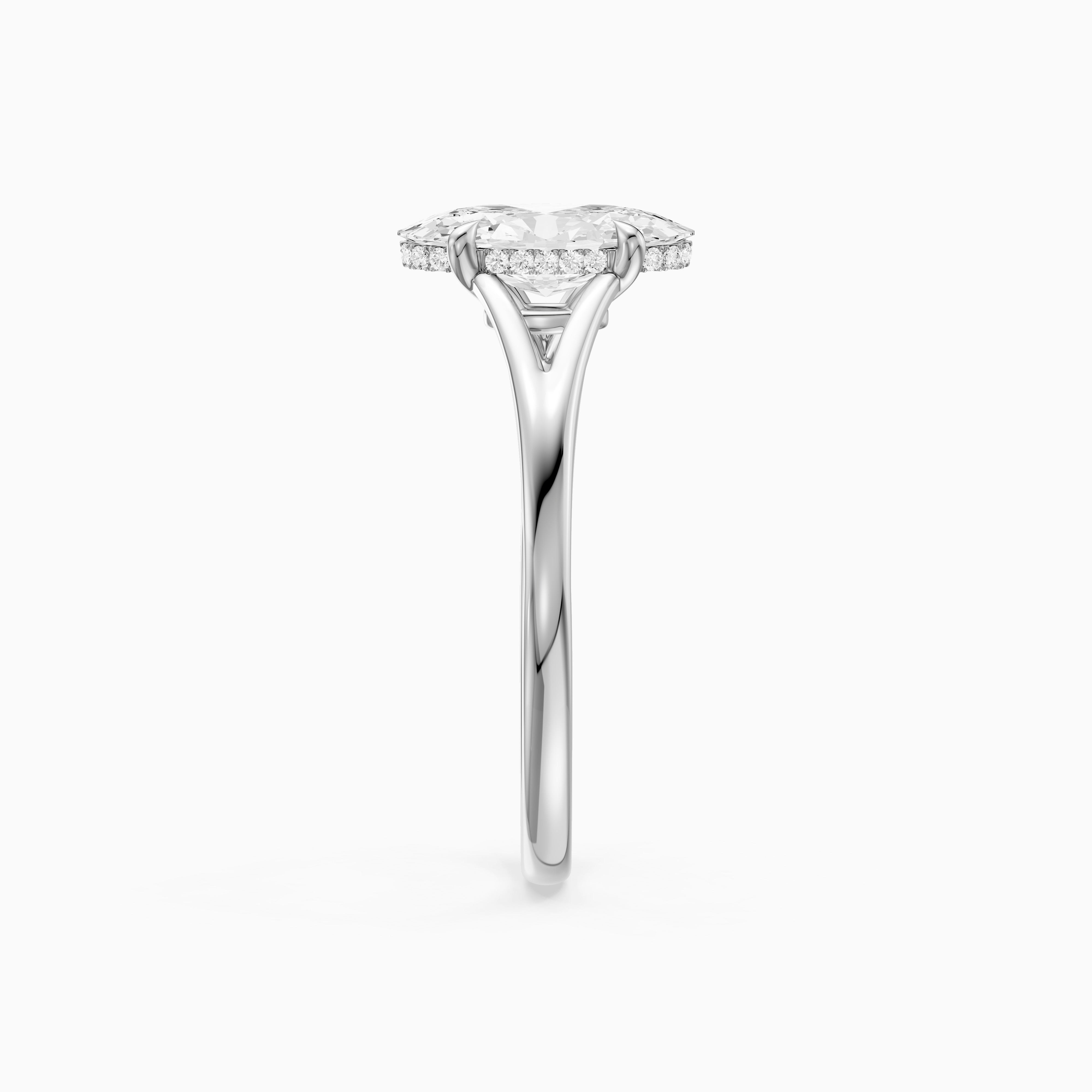 Blair Moval Hidden Halo Lab Grown Diamond Split Shank Ring