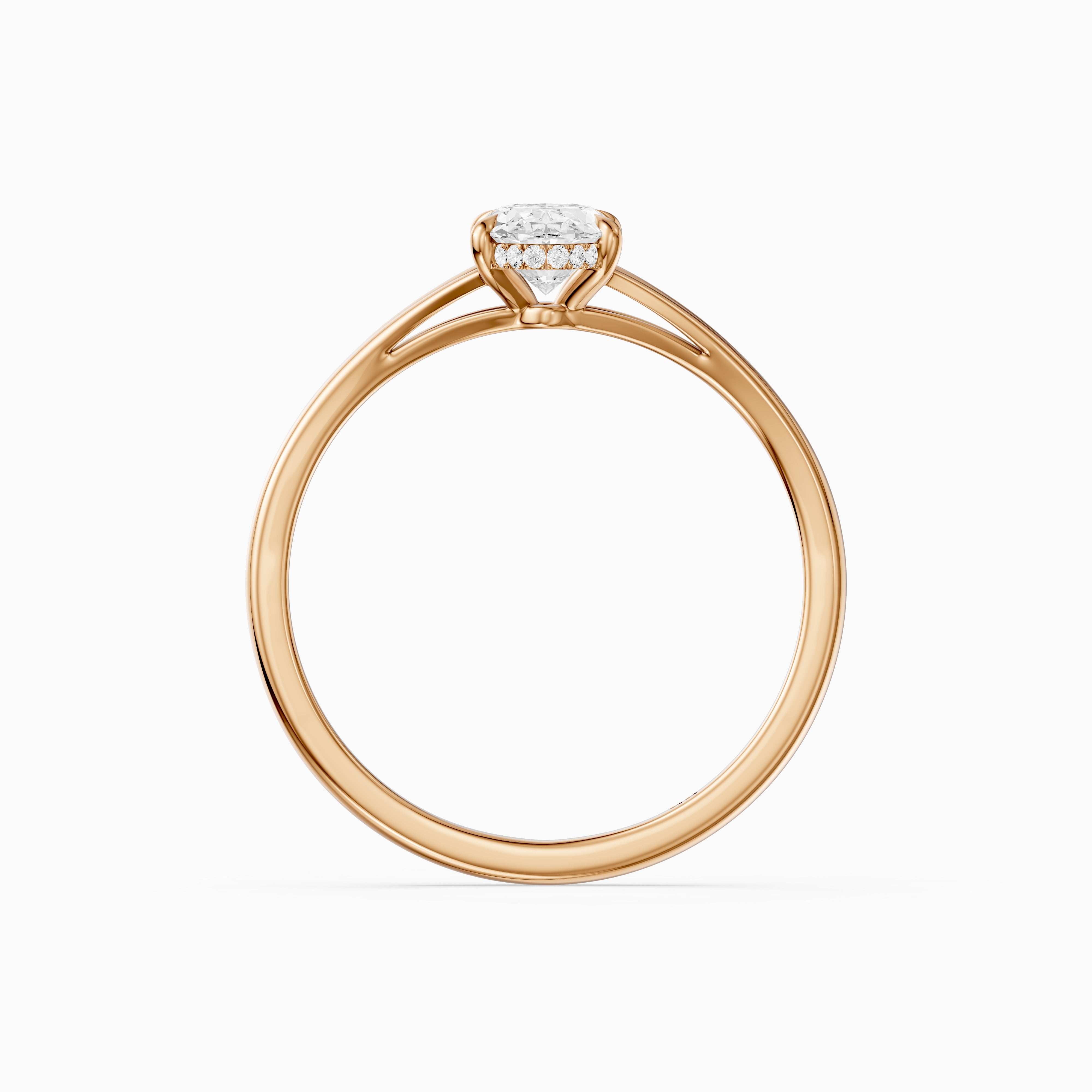Blair Moval Hidden Halo Lab Grown Diamond Split Shank Ring