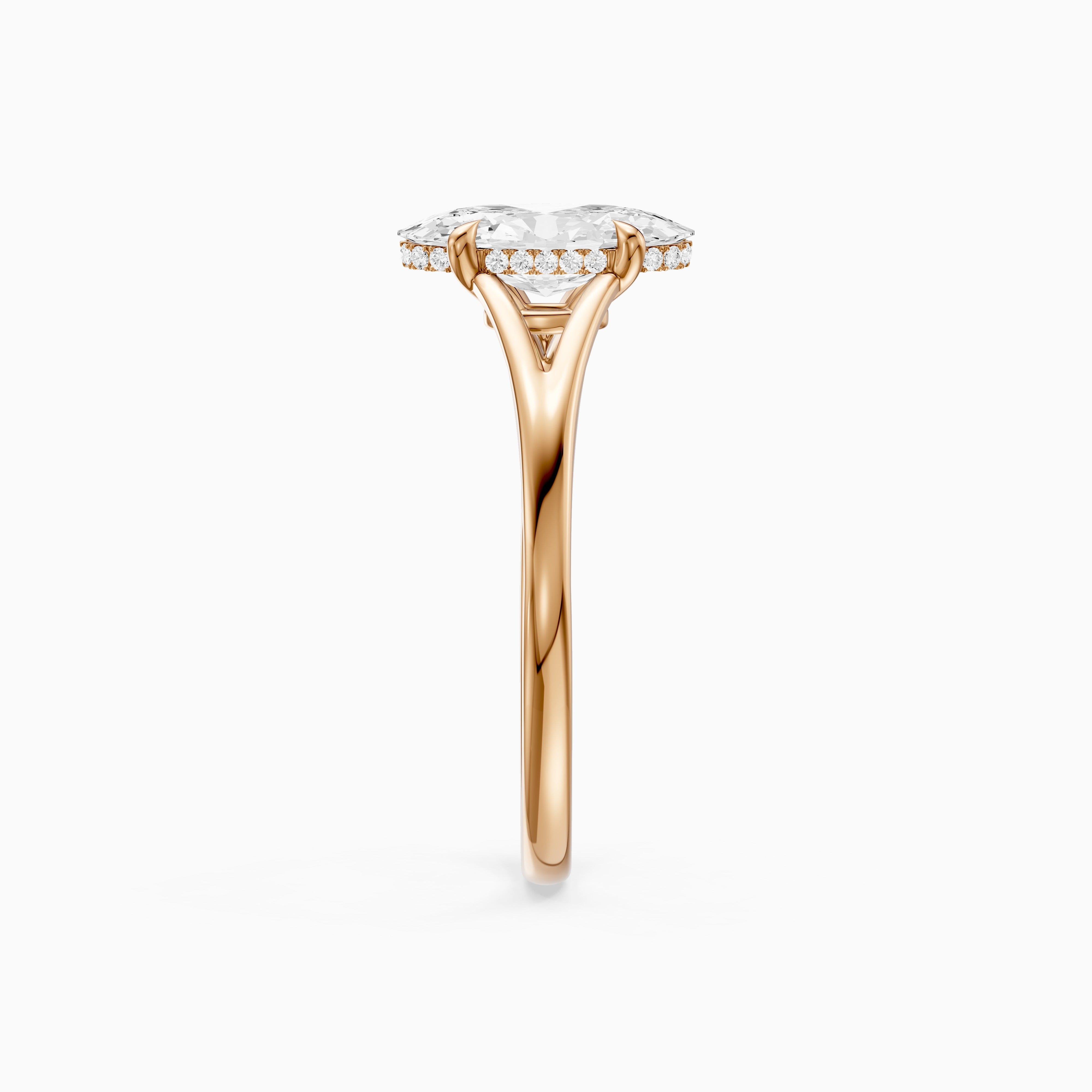 Blair Moval Hidden Halo Lab Grown Diamond Split Shank Ring
