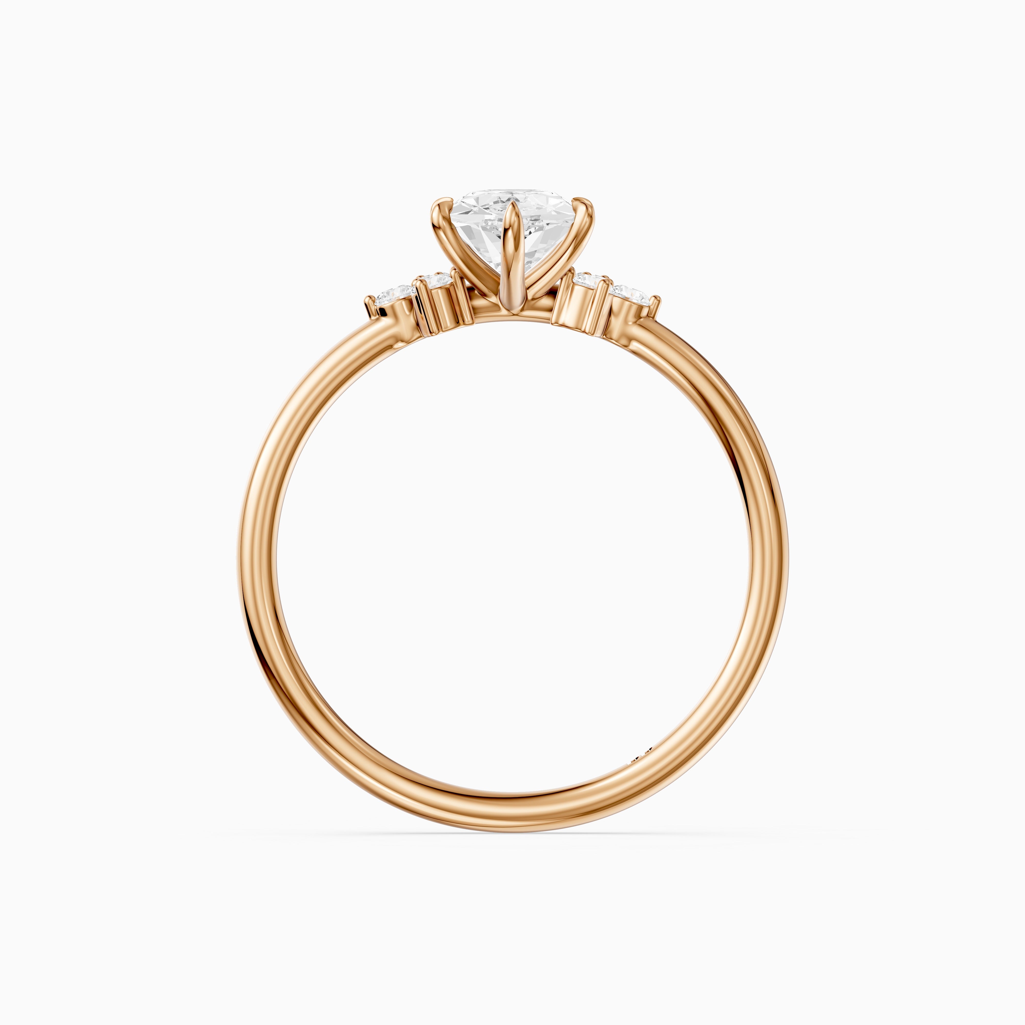 Josie Dutch Marquise Cut Side Stone Vintage Inspired Moissanite Diamond Ring