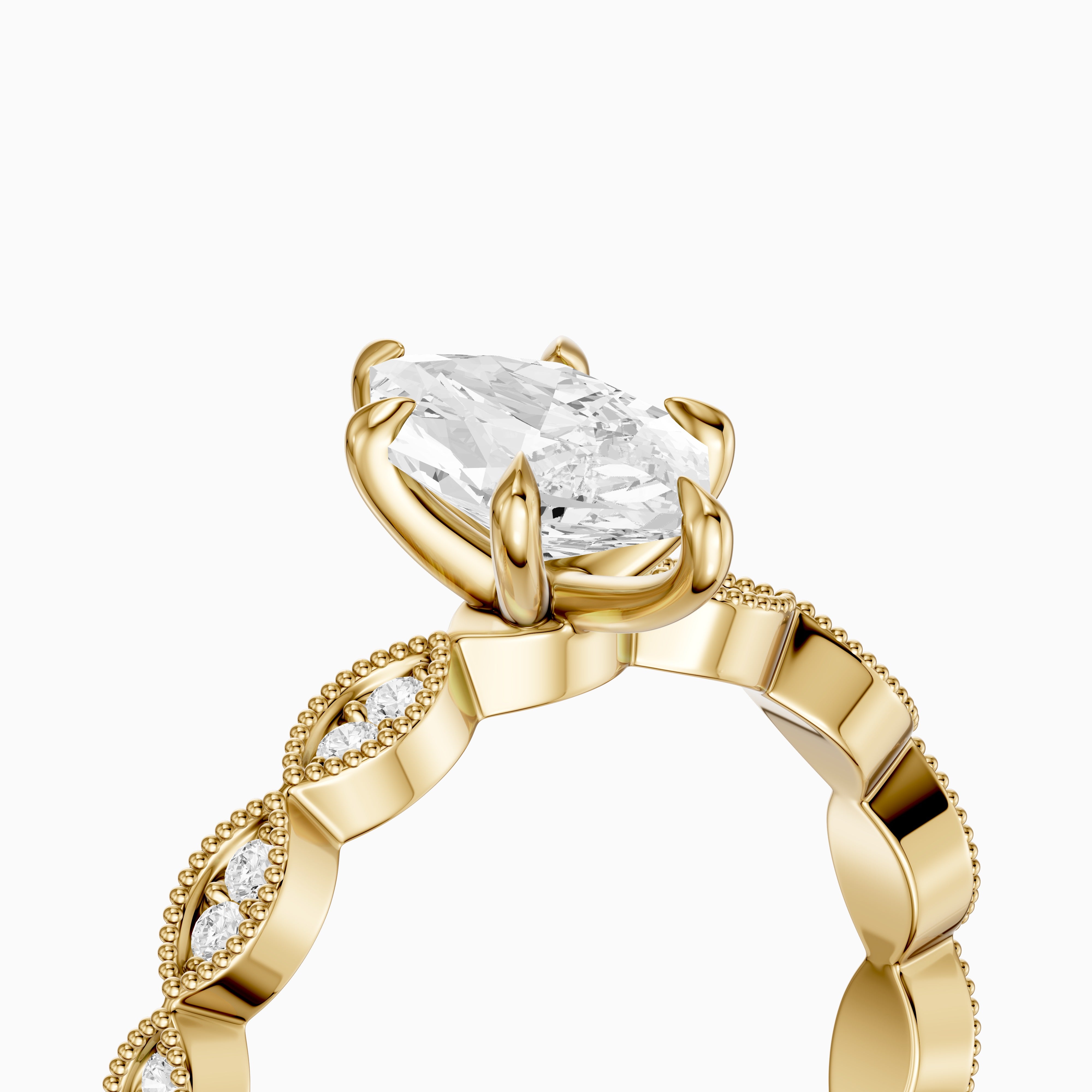 Mara Dutch Marquise Cut Moissanite Diamond Vintage Ring
