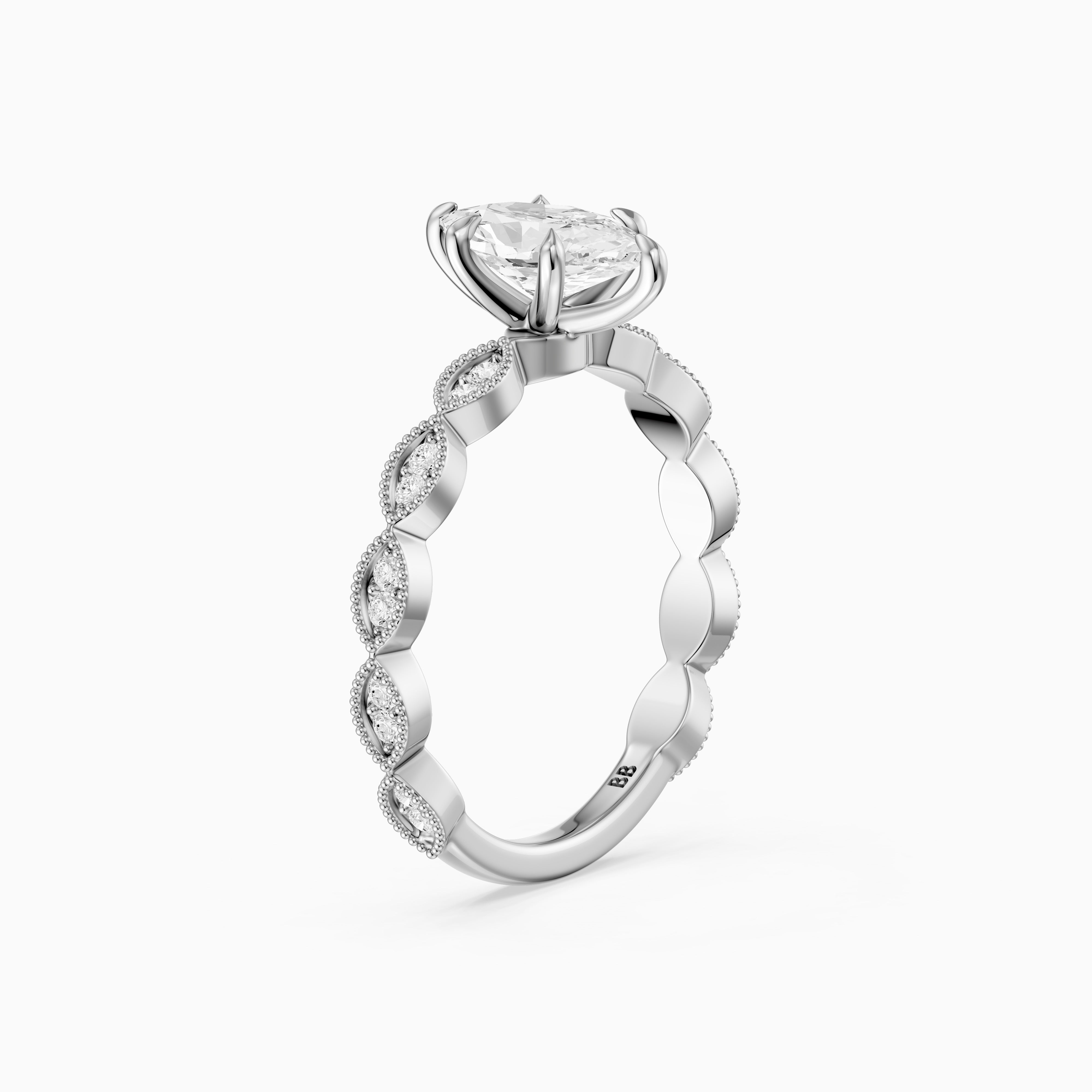 Mara Dutch Marquise Cut Moissanite Diamond Vintage Ring