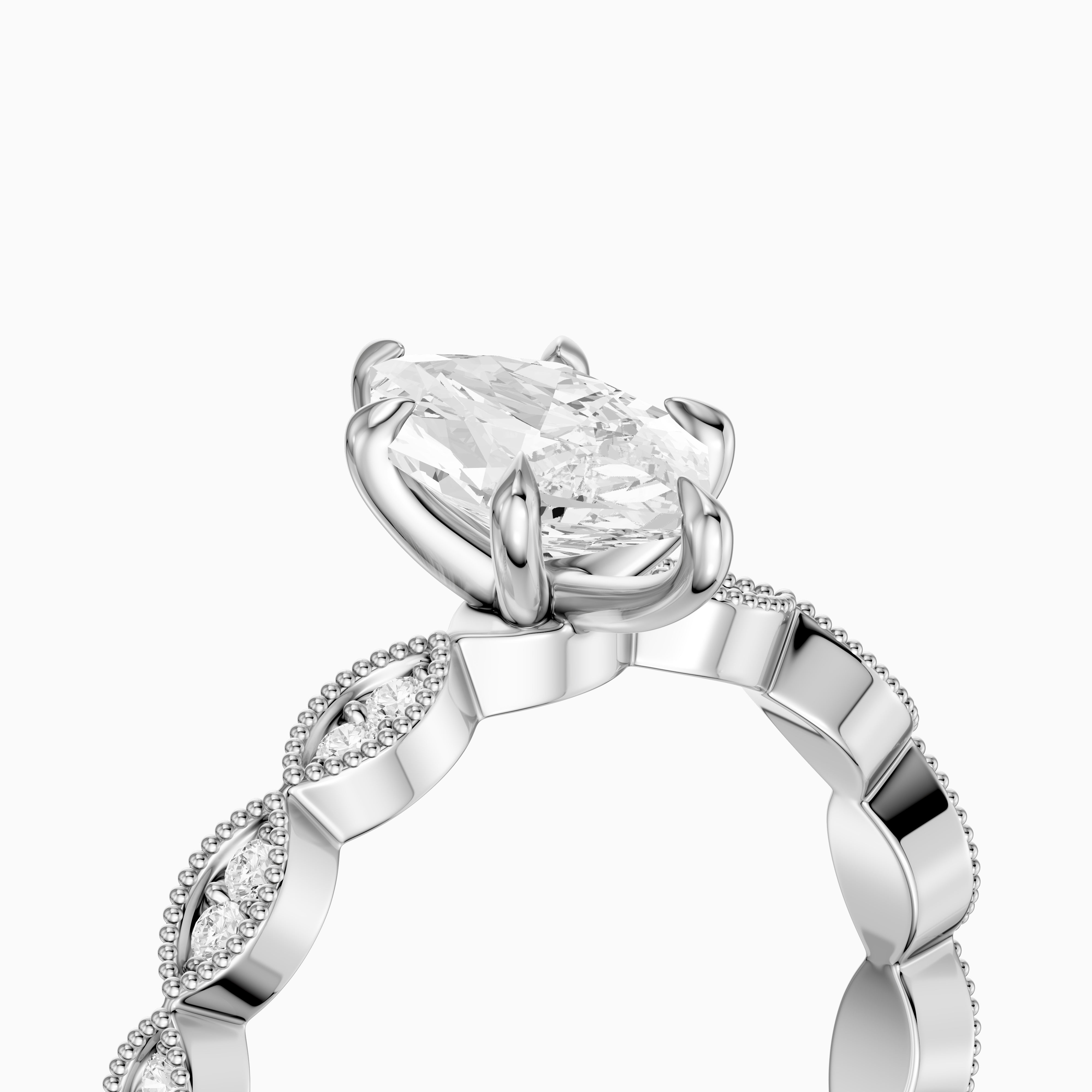 Mara Dutch Marquise Cut Moissanite Diamond Vintage Ring