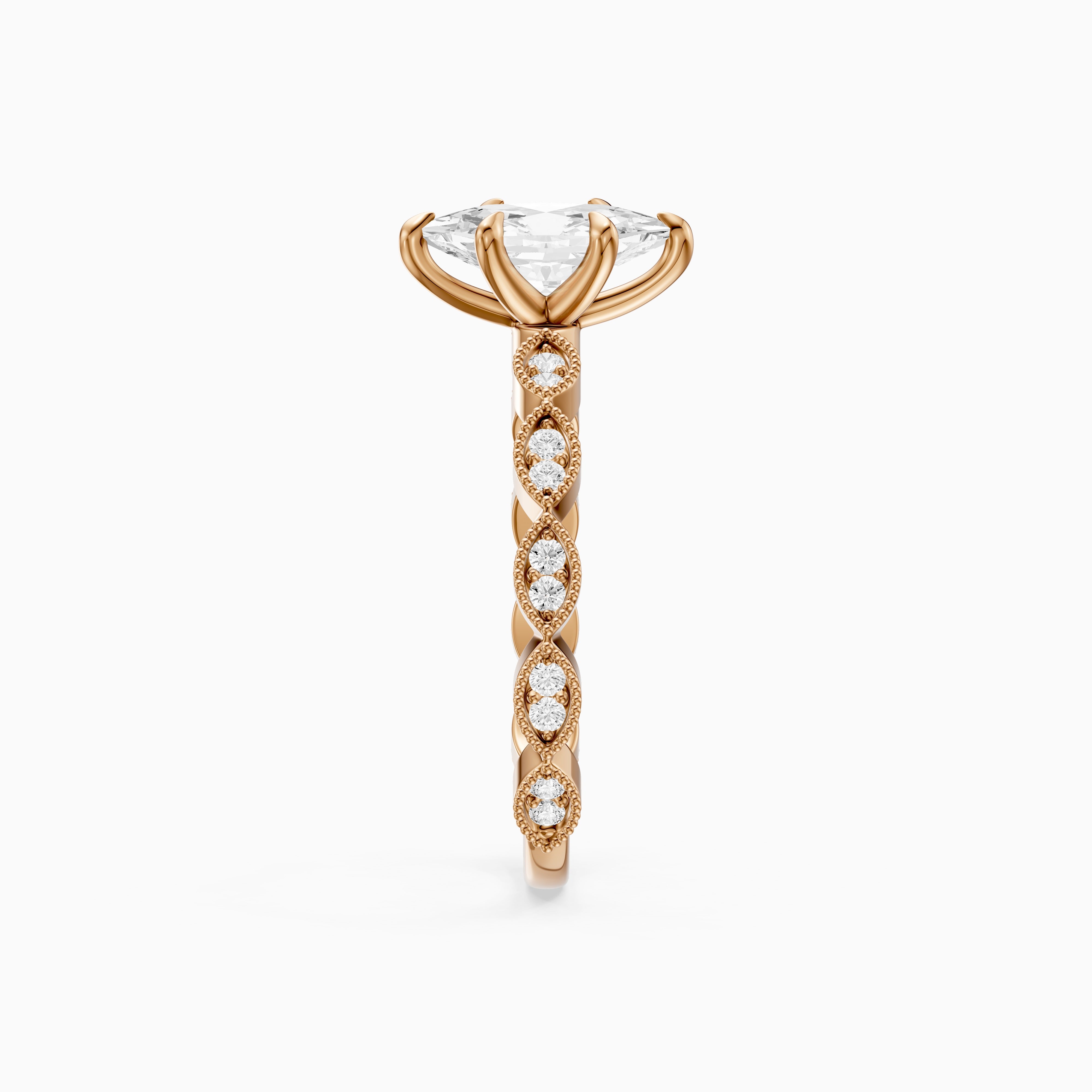 Mara Dutch Marquise Cut Moissanite Diamond Vintage Ring